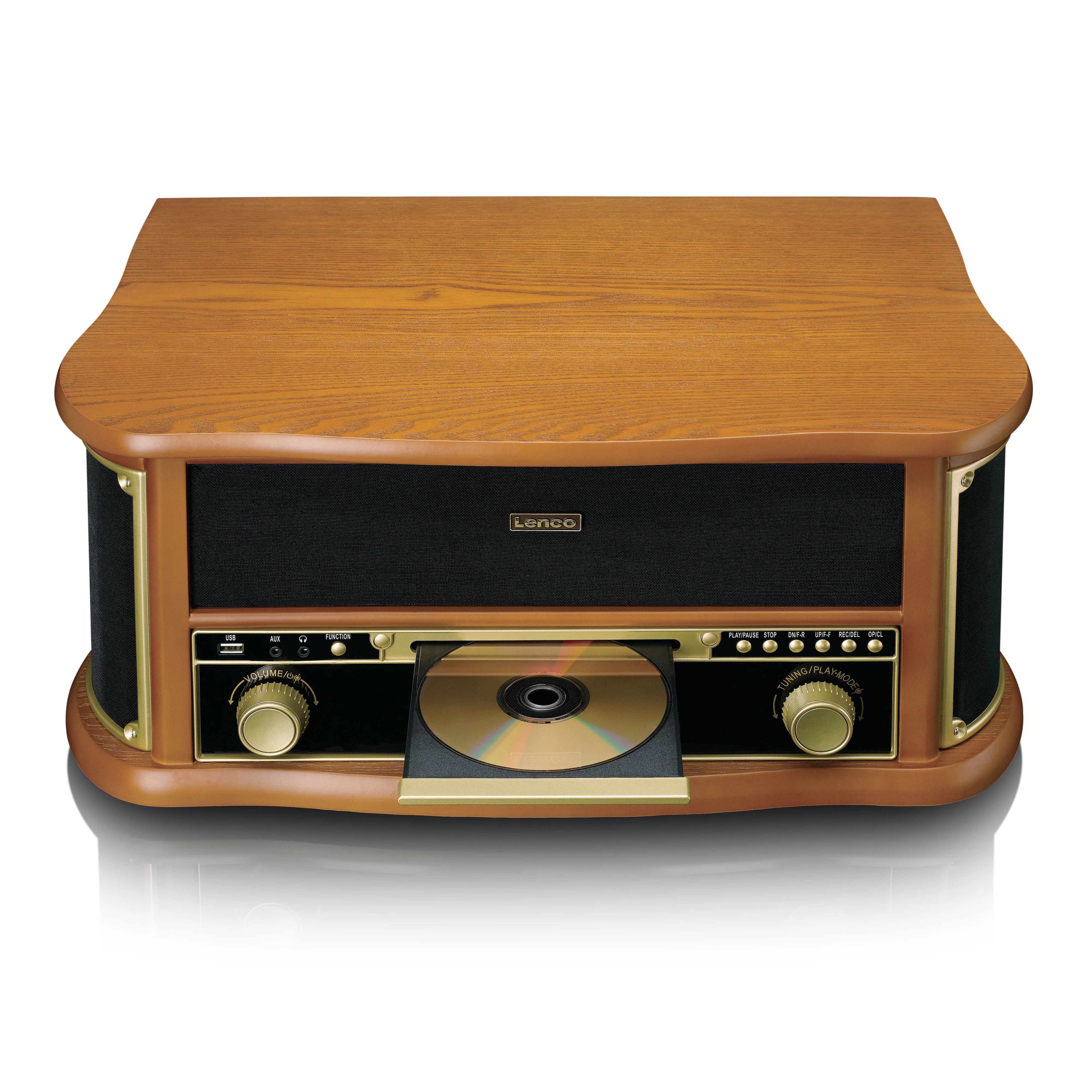 Classic Phono TCD-2571WD - Platine vinyle rétro en bois avec Bluetooth®, radio DAB+/FM, encodage USB, lecteur CD, lecteur de cassette et haut-parleurs intégrés - Bois - Image 3