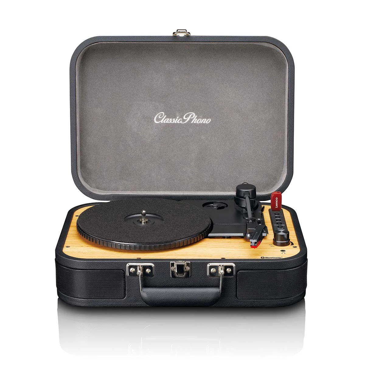 Classic Phono TT-116BK - Platine vinyle rétro Bluetooth® avec haut-parleurs intégrés - Noir - Image 3