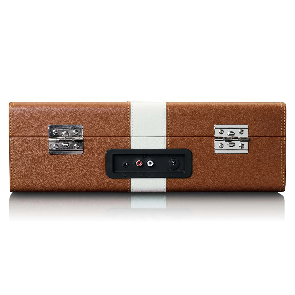 Classic Phono TT-120BNWH - Platine vinyle avec Bluetooth®, haut-parleurs intégrés et batterie rechargeable intégrée - Marron/Blanc - Image 3