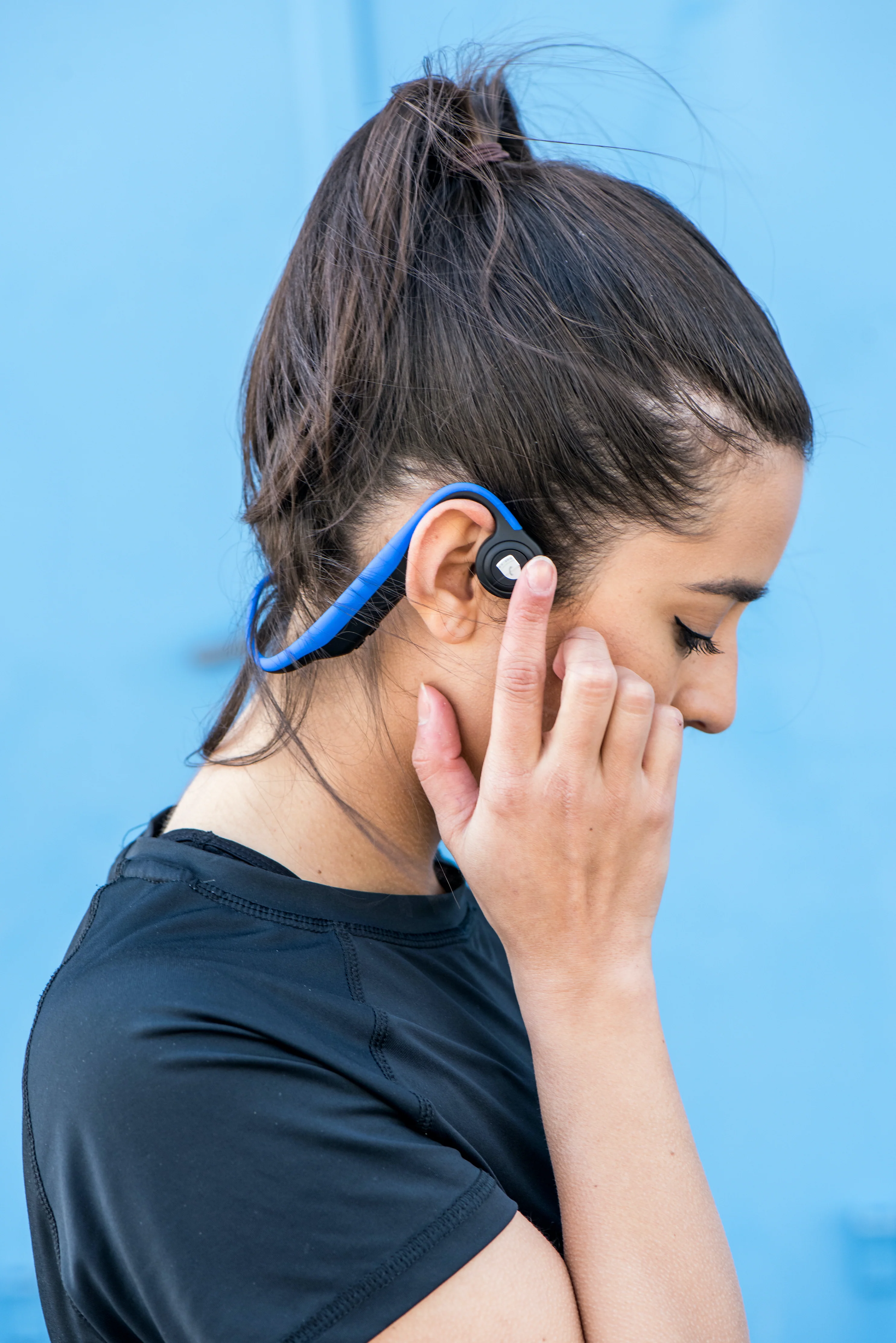 Lenco BCH-1000BU - Casque Bluetooth® à conduction osseuse, bleu - Image 14