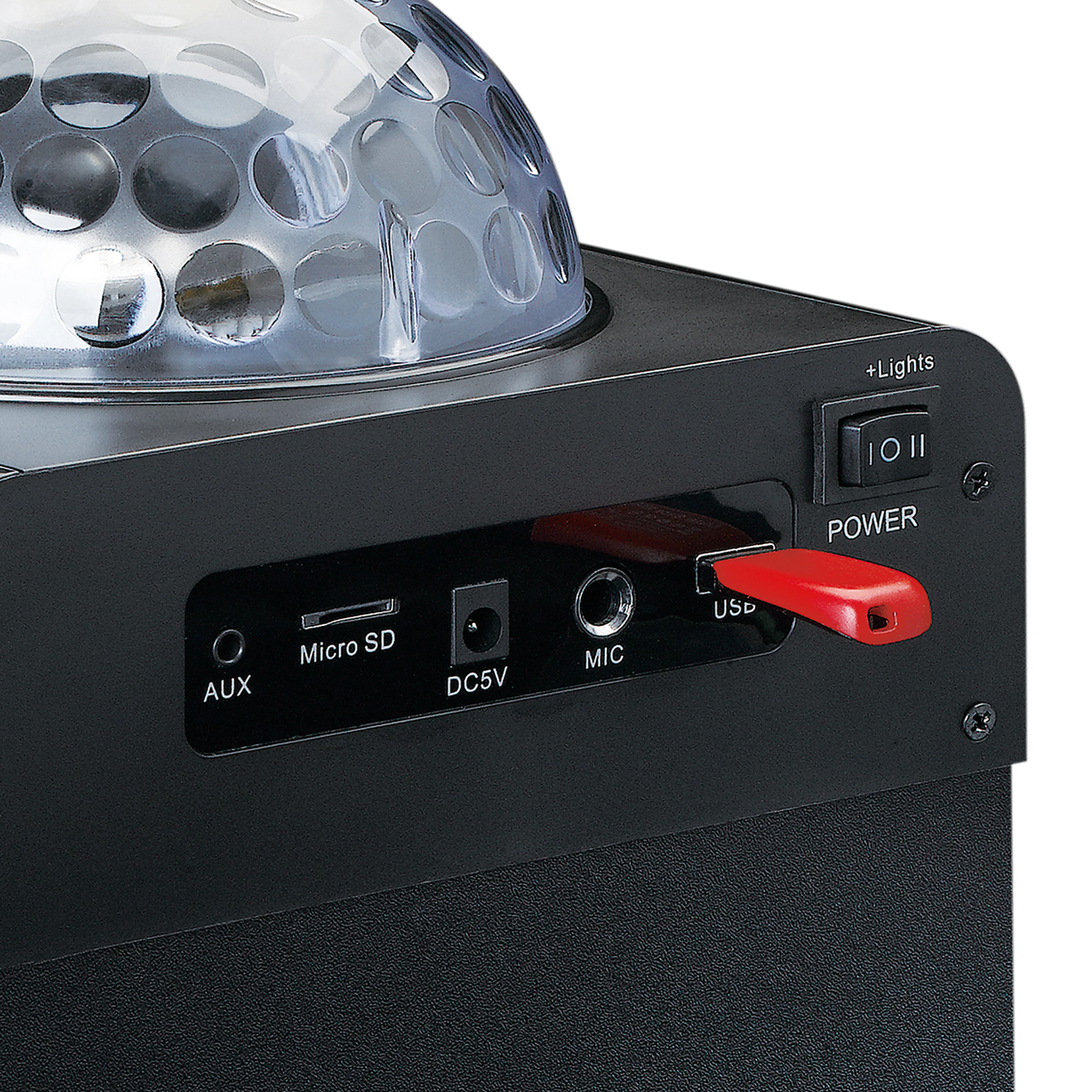 Lenco BTC-050BK - Set karaoké Bluetooth® avec boule disco - Image 6