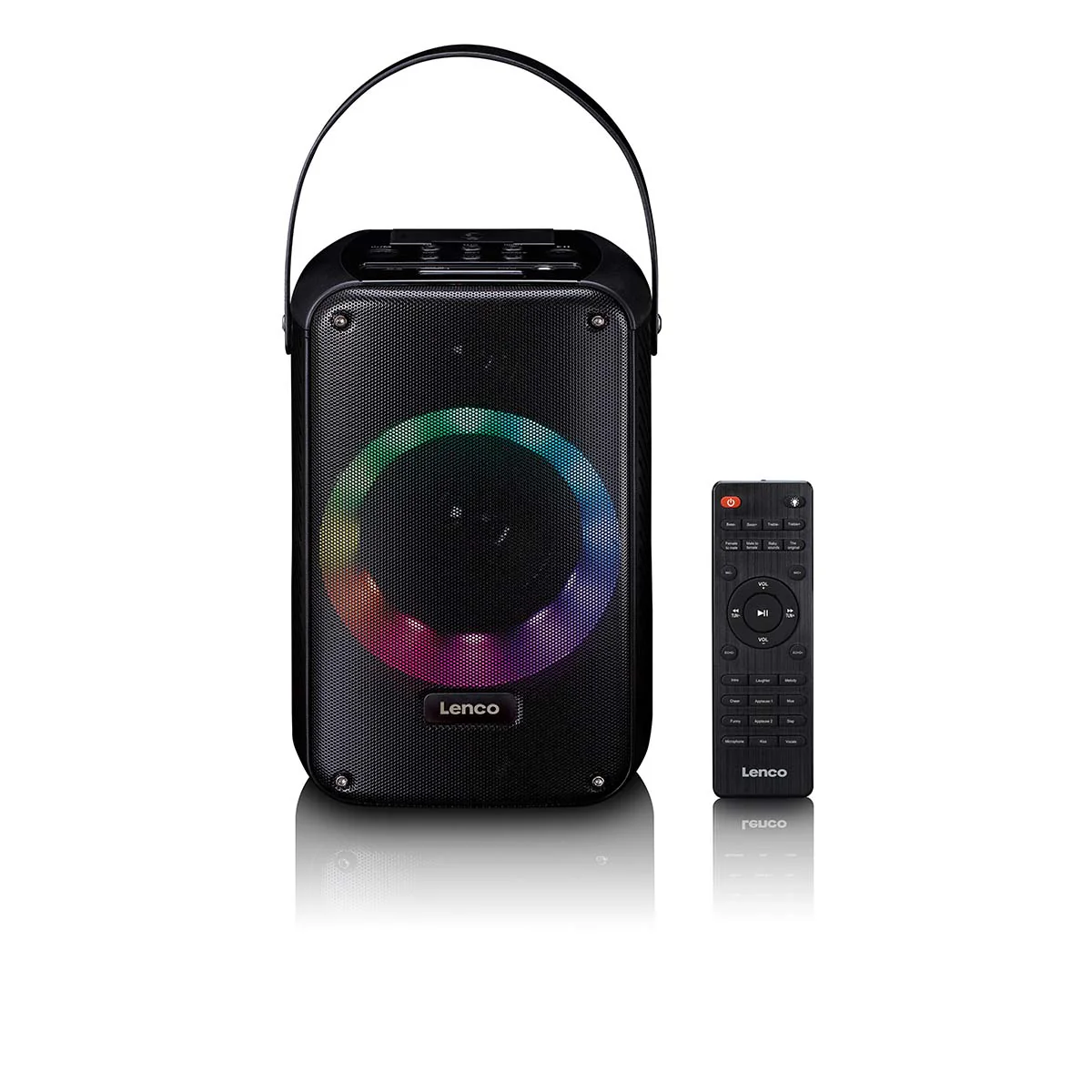 LENCO BTC-060BK - Ensemble de karaoké avec Bluetooth®, batterie rechargeable, microphone karaoké sans fil et éclairage LED disco - Image 3