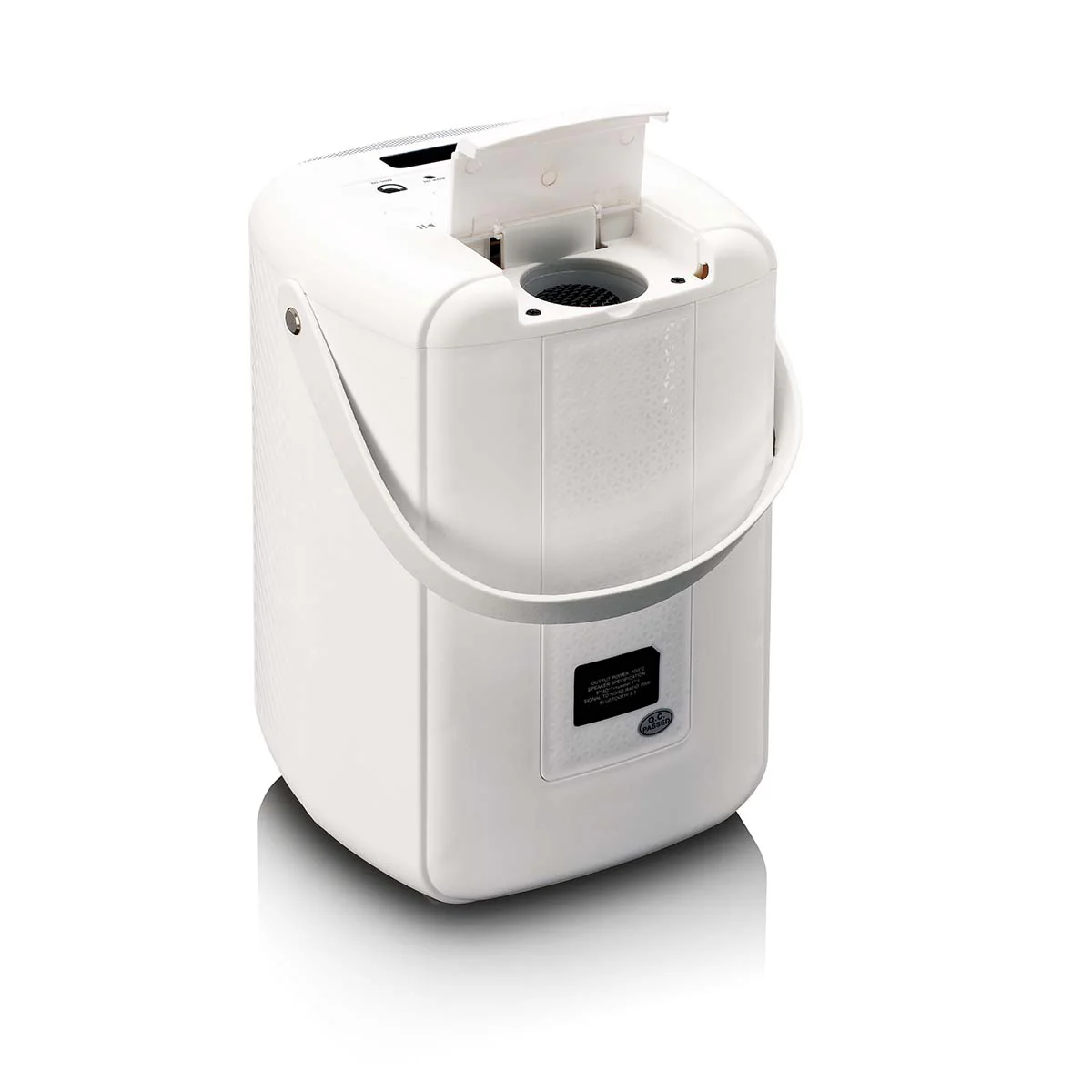 LENCO BTC-060WH - Ensemble de karaoké avec Bluetooth®, batterie rechargeable, microphone karaoké sans fil et éclairage LED disco - Blanc - Image 9