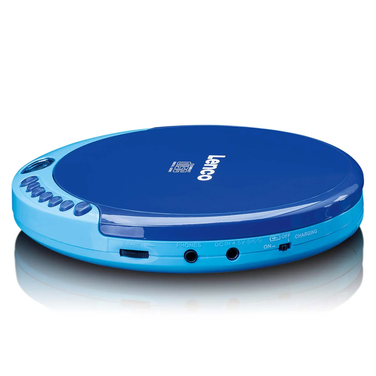 Lenco CD-011 - Lecteur CD portable avec fonction de rechargement - Bleu - Image 6