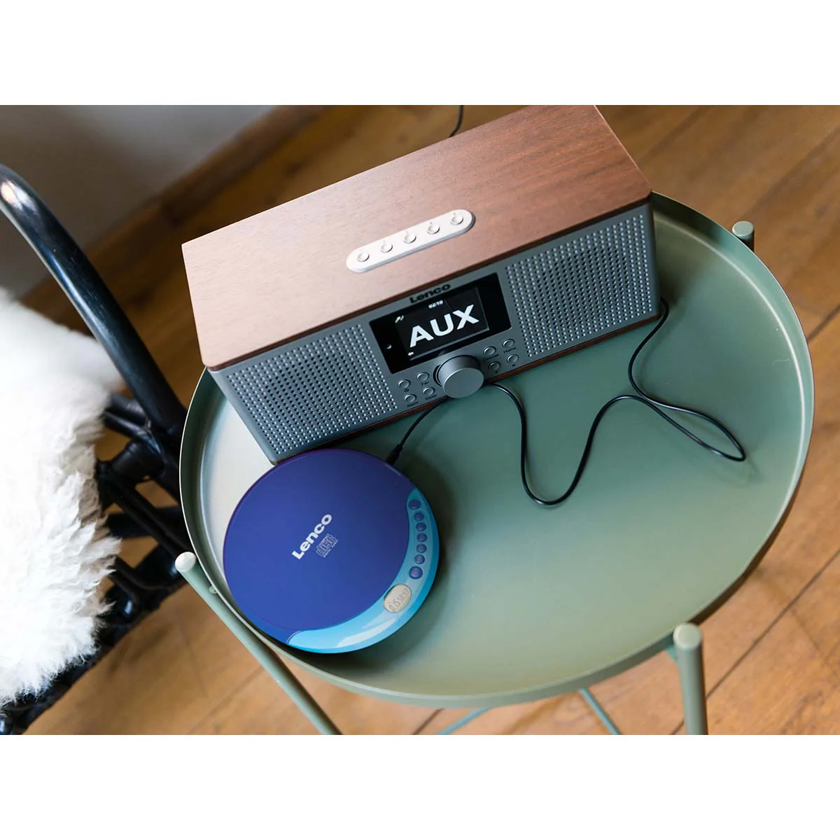 Lenco CD-011 - Lecteur CD portable avec fonction de rechargement - Bleu - Image 7