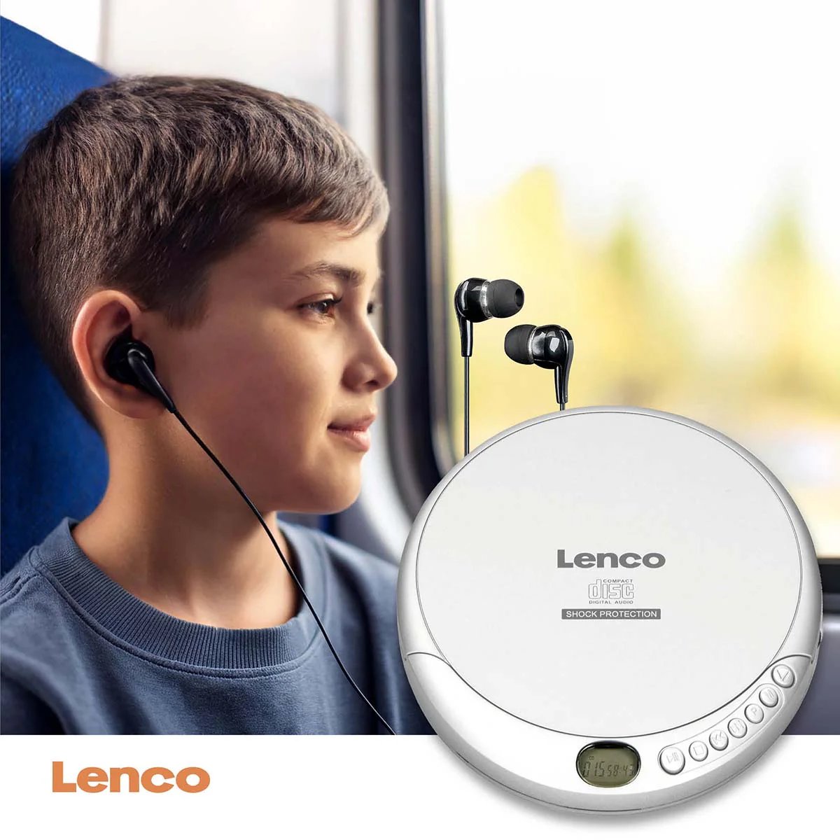 Lenco CD-201SI - Lecteur CD portable avec protection contre les chocs - Argent - Image 13