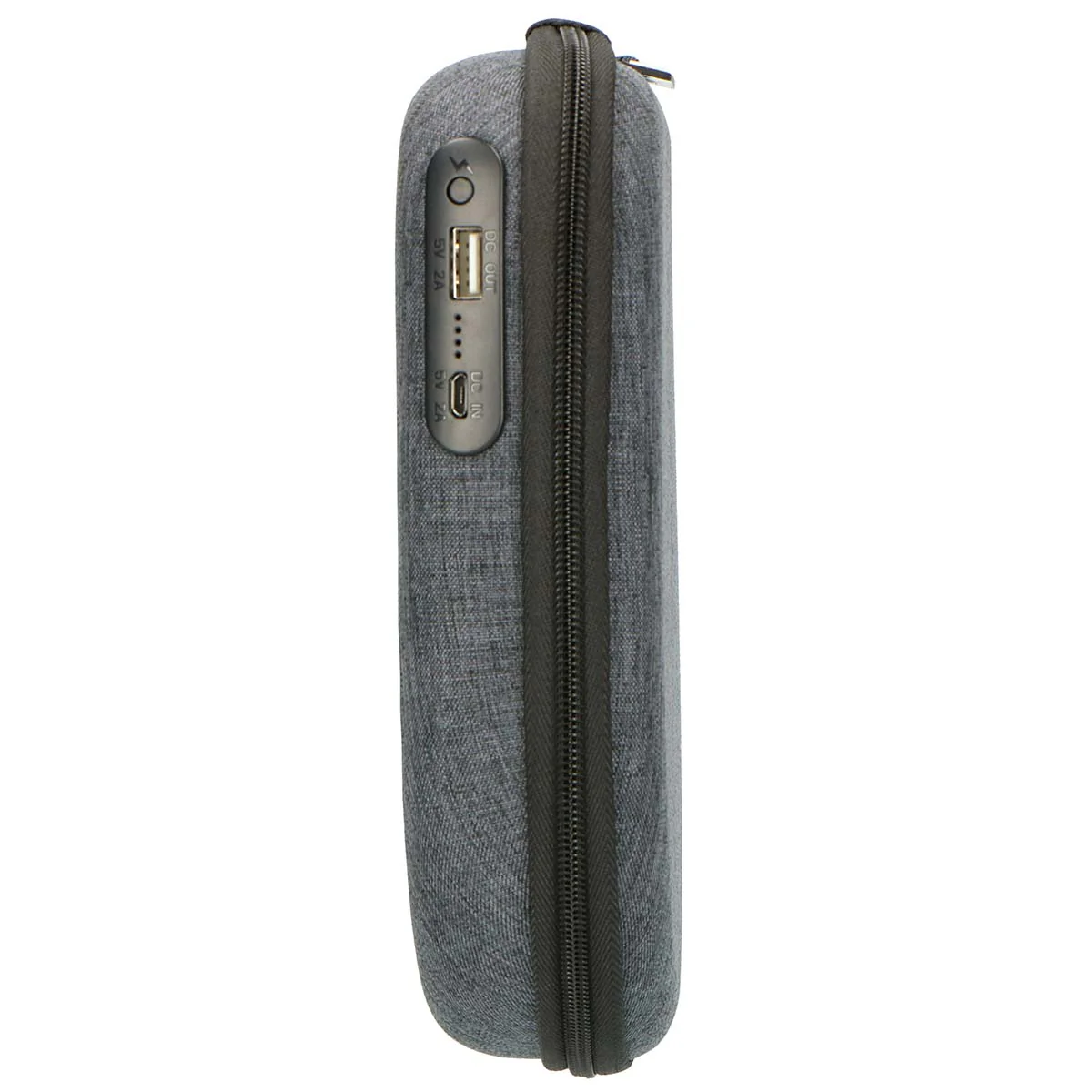 Lenco CD-201SI+PBC-50GY - Lecteur CD/MP3 portable avec protection anti-choc et étui de rangement pratique avec powerbank intégrée - Argent/Gris - Image 6