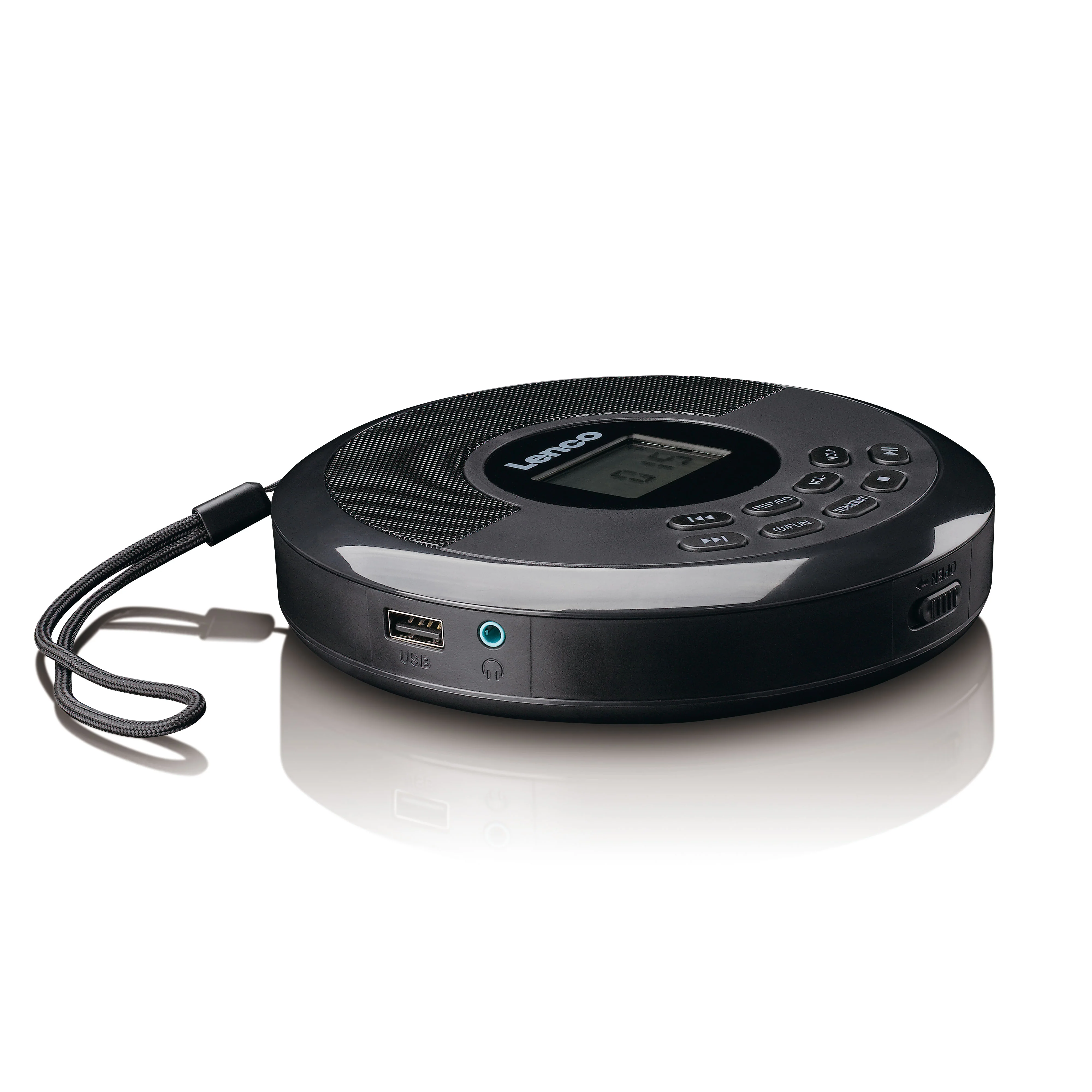 Lenco CD-340BK - Lecteur CD/MP3 portable avec Bluetooth et haut-parleurs intégrés - Noir - Image 4