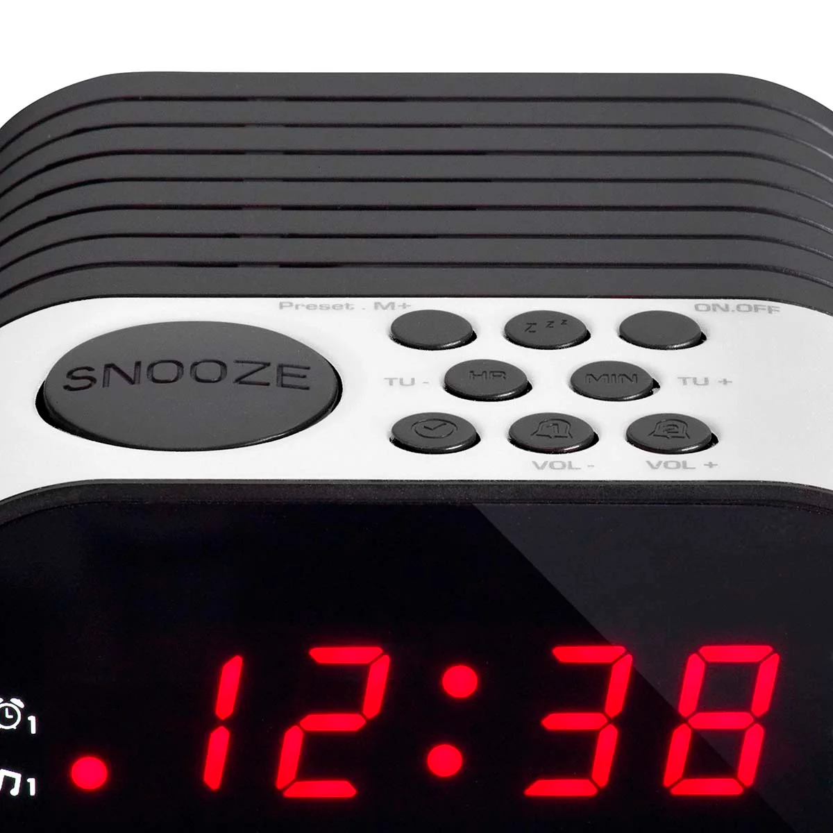 Lenco CR-07 White - Radio-réveil FM avec minuterie de sommeil et fonction d’alarme double - Blanc - Image 3