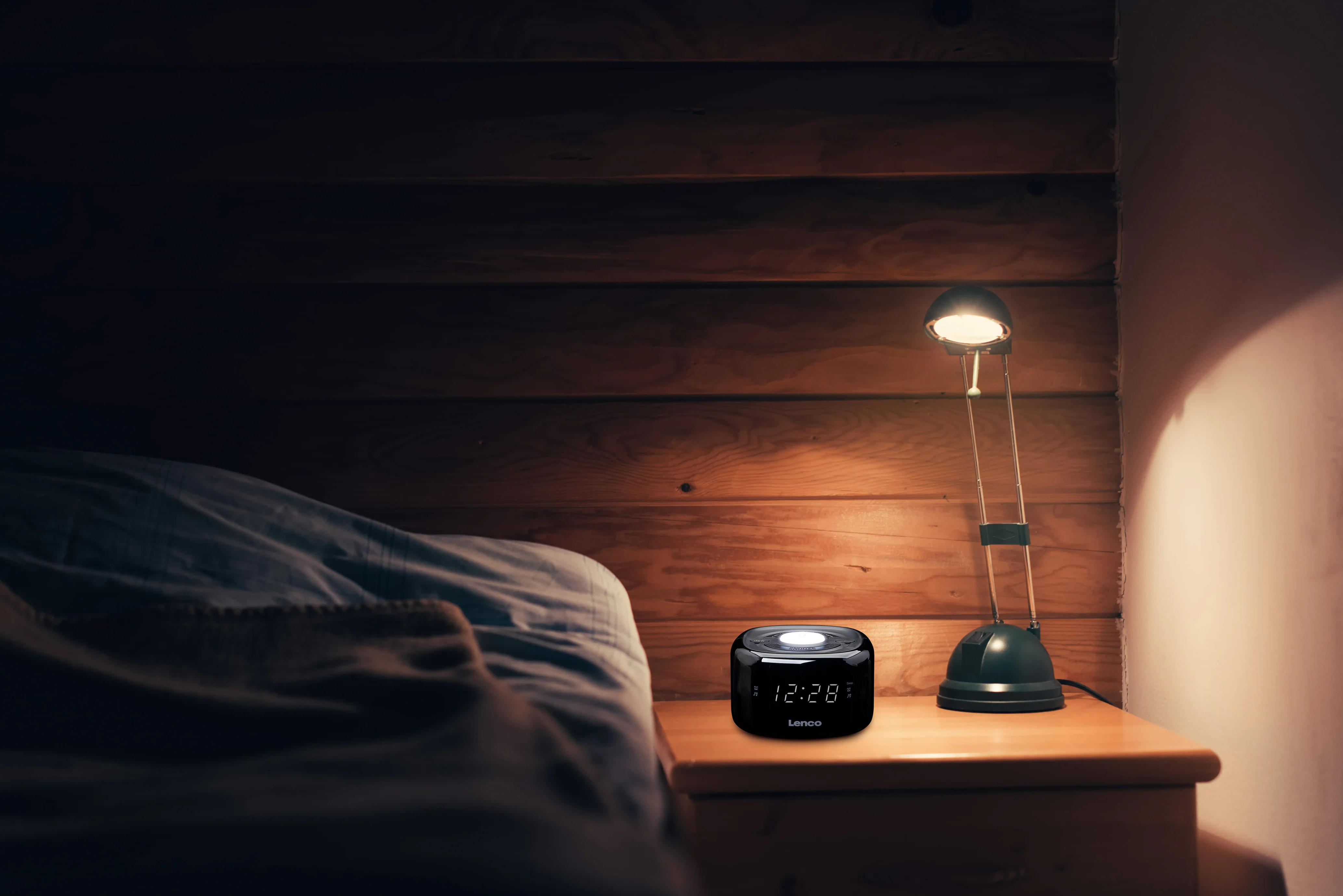 Lenco CR-12BK - Radio-réveil FM avec veilleuse - Noir - Image 7