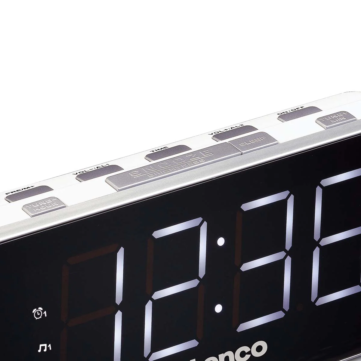 Lenco CR-18 White - Radio-réveil écran LED de 1,8 pouce - Blanc - Image 4