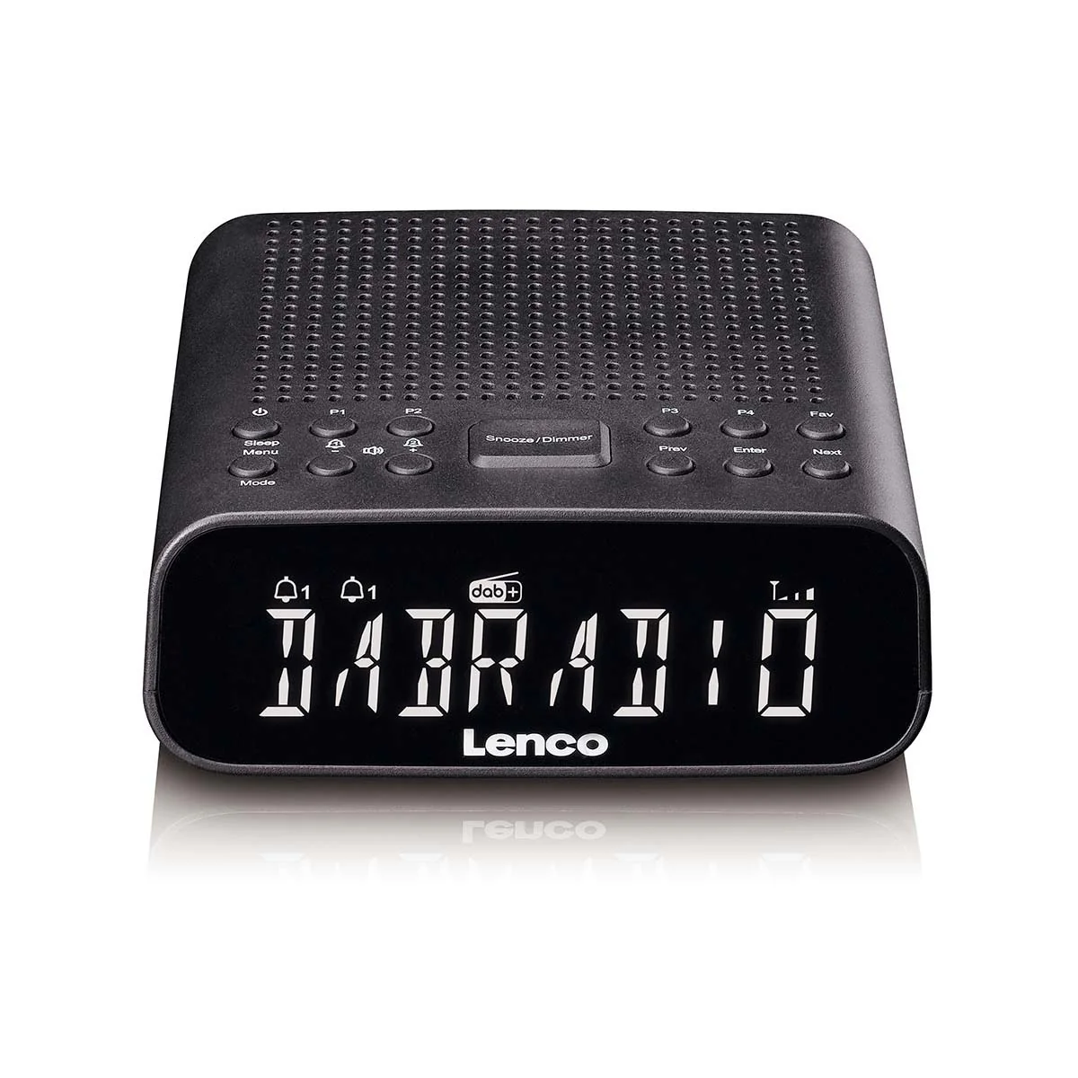 LENCO CR-606BK - Radio-réveil avec DAB+/FM, Bluetooth® et grand écran LCD réglable - Noir