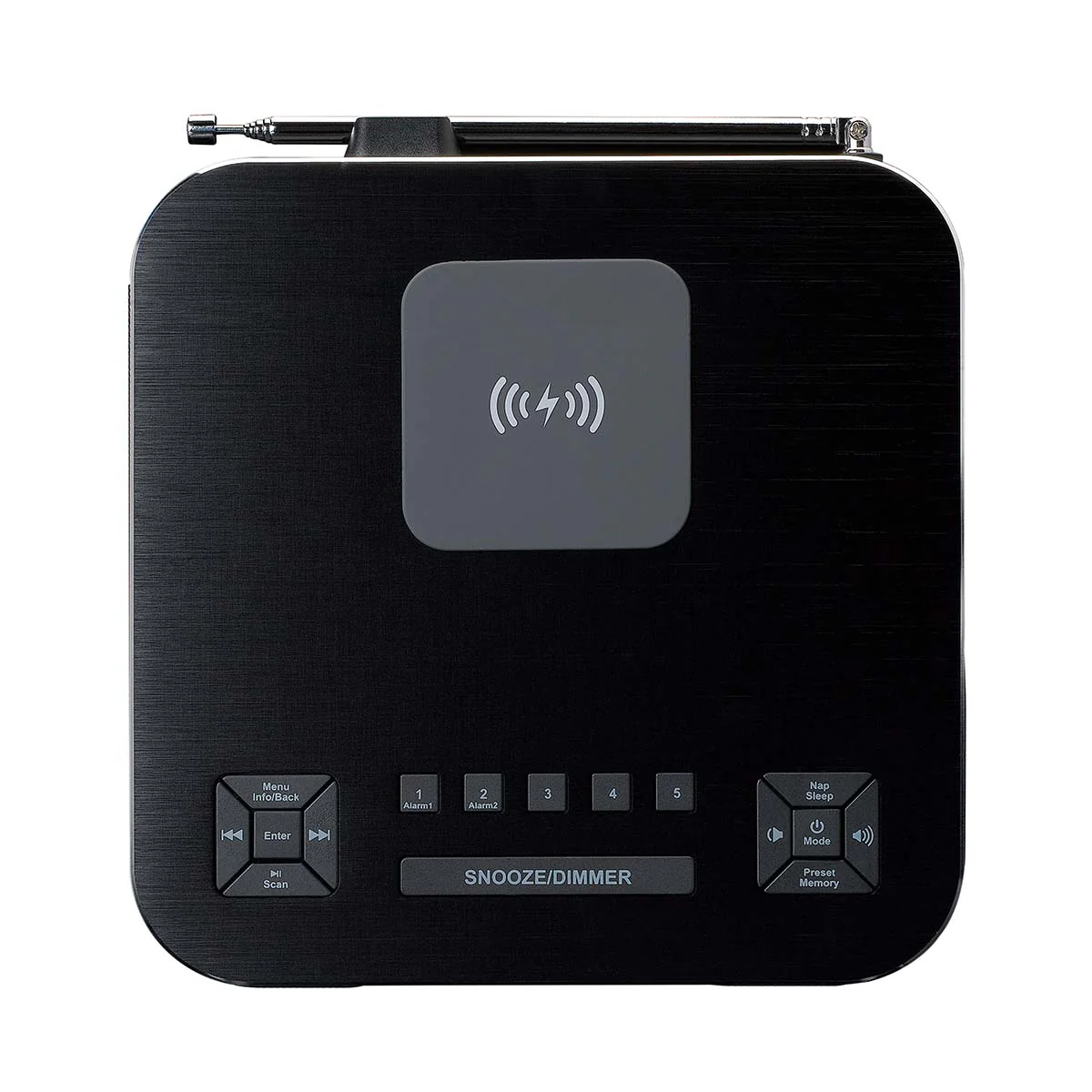 Lenco CR-650BK - Radio-réveil DAB+/ FM avec fonction Bluetooth® et chargeur sans fil, noir - Image 9