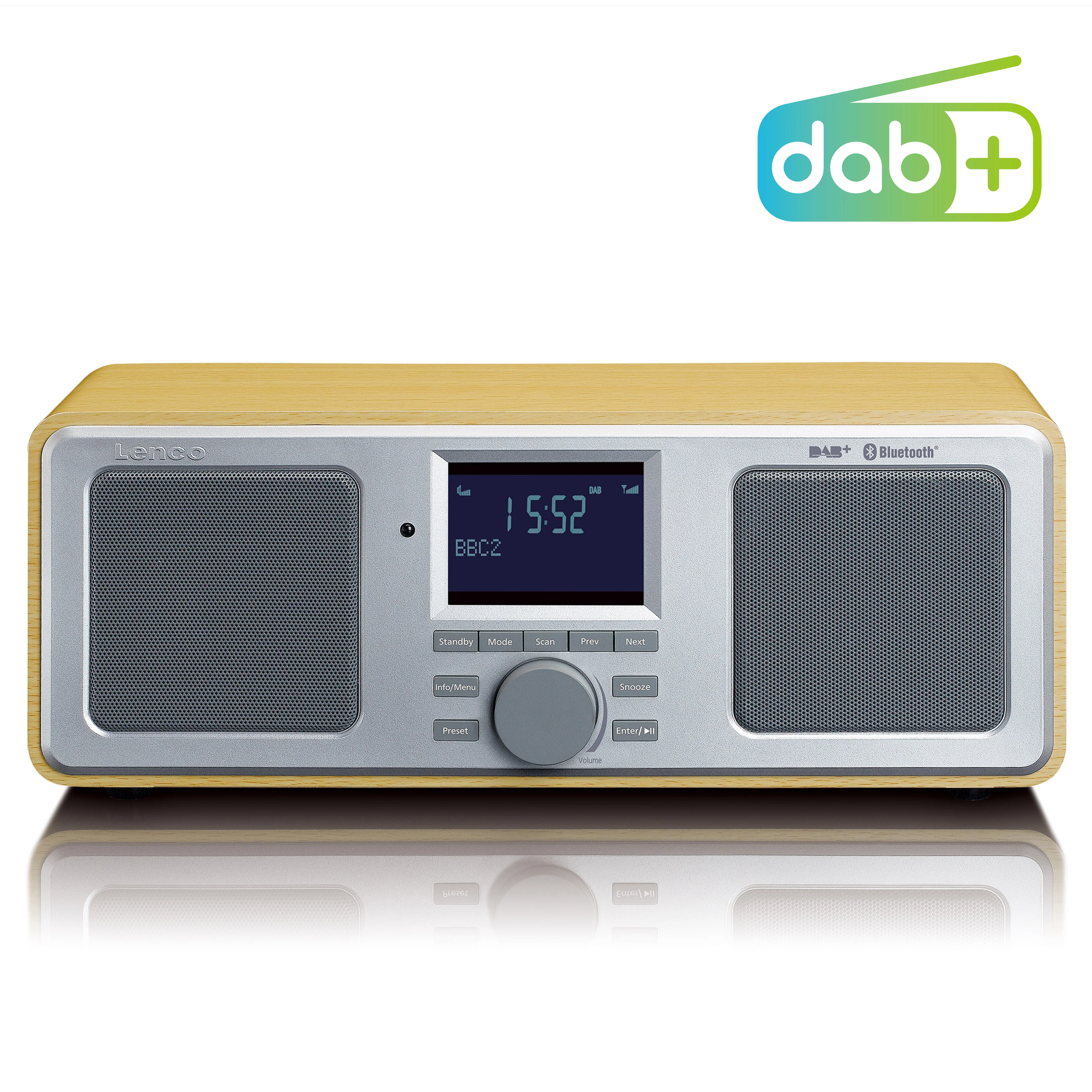 Lenco DAR-015WD - Radio de table - Bluetooth® - DAB+ - Bois - Image 6