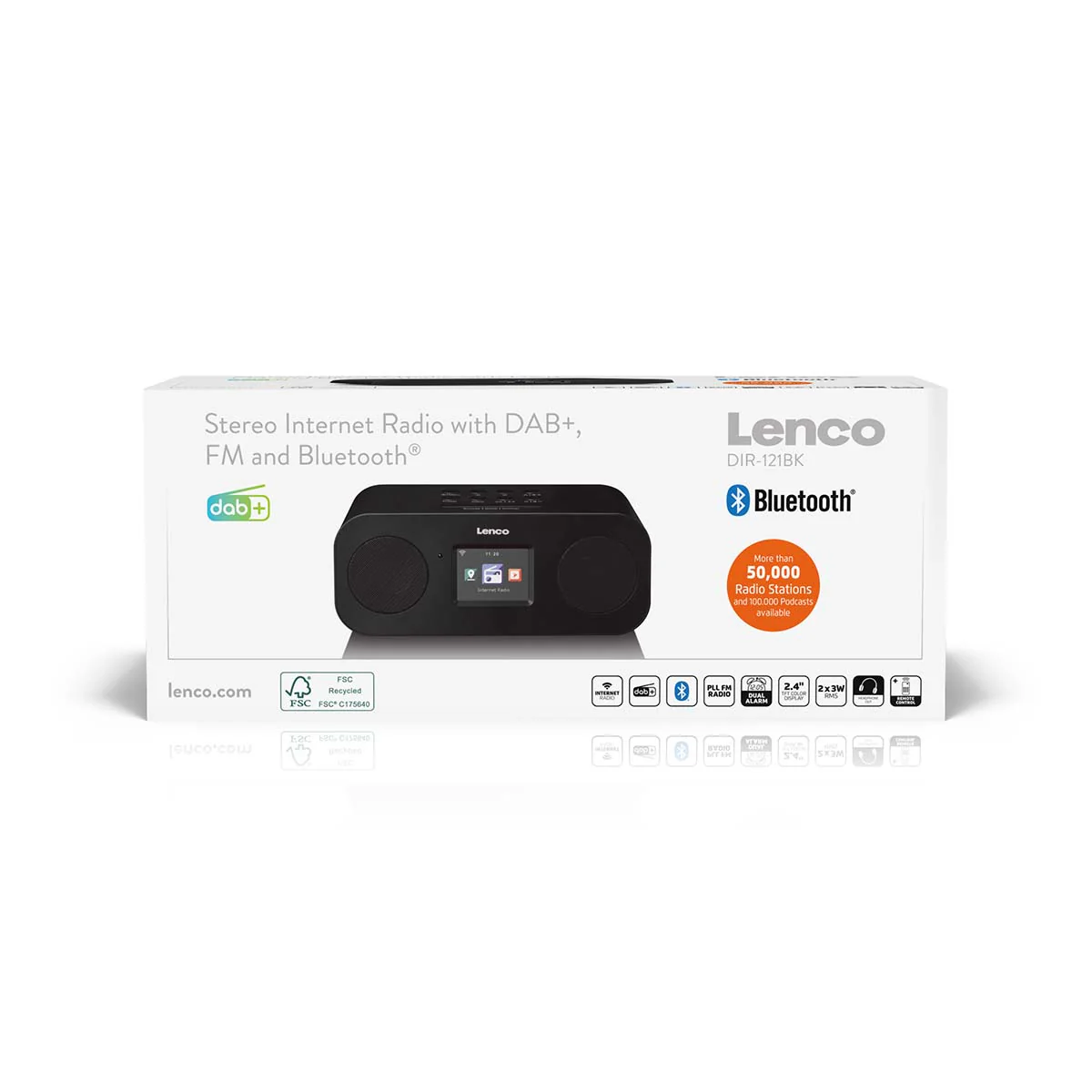 Lenco DIR-121BK - Radio Internet stéréo avec DAB+, FM et Bluetooth® - Noir - Image 6