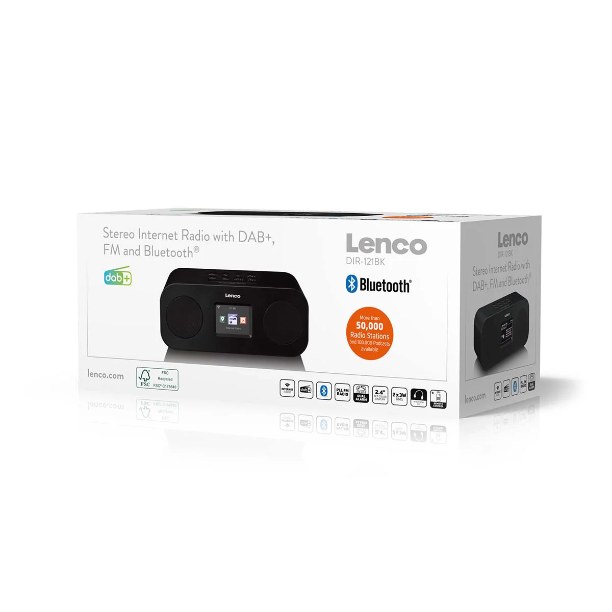 Lenco DIR-121BK - Radio Internet stéréo avec DAB+, FM et Bluetooth® - Noir - Image 7