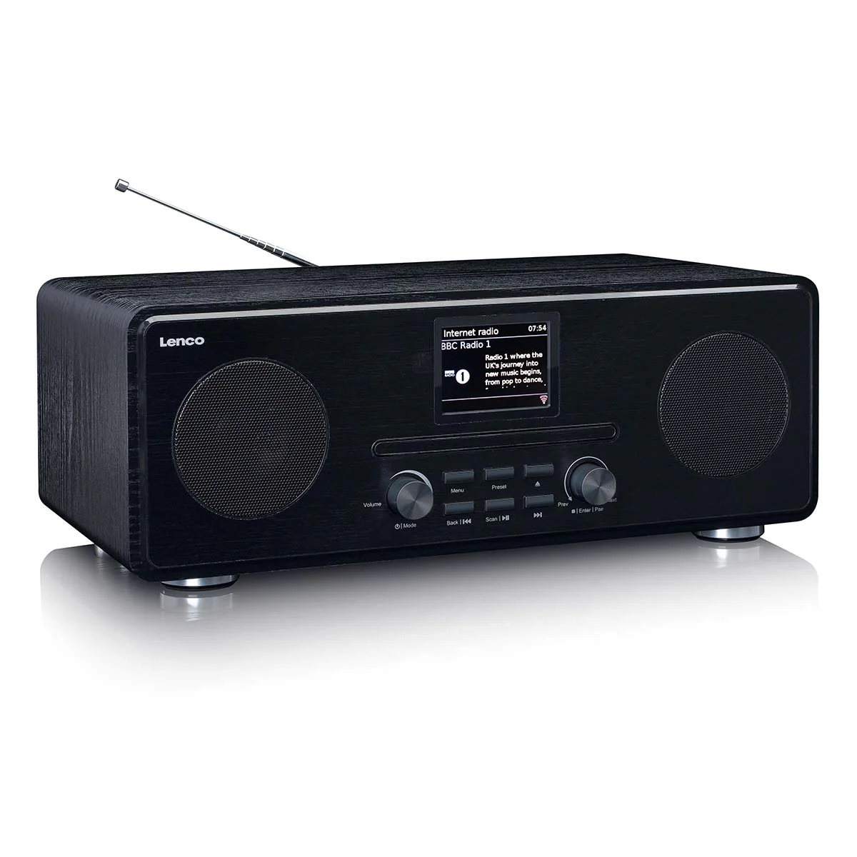 Lenco DIR-261BK - Radio Internet/DAB+/FM avec lecteur CD et Bluetooth®, noir - Image 4