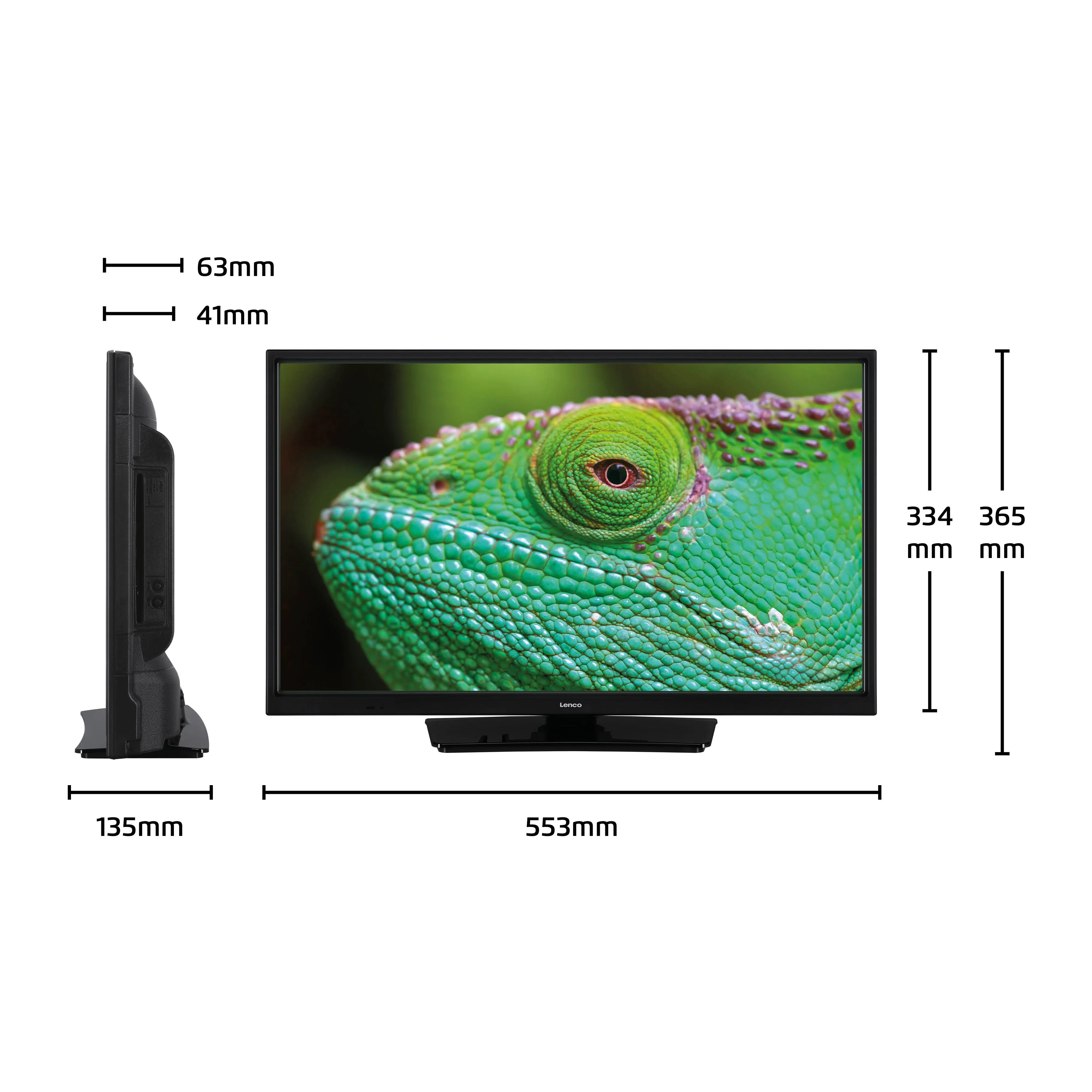 Lenco DVL-2483BK (V2) - 24" Smart TV avec lecteur DVD intégré et adaptateur voiture 12 V - Noir - Image 15