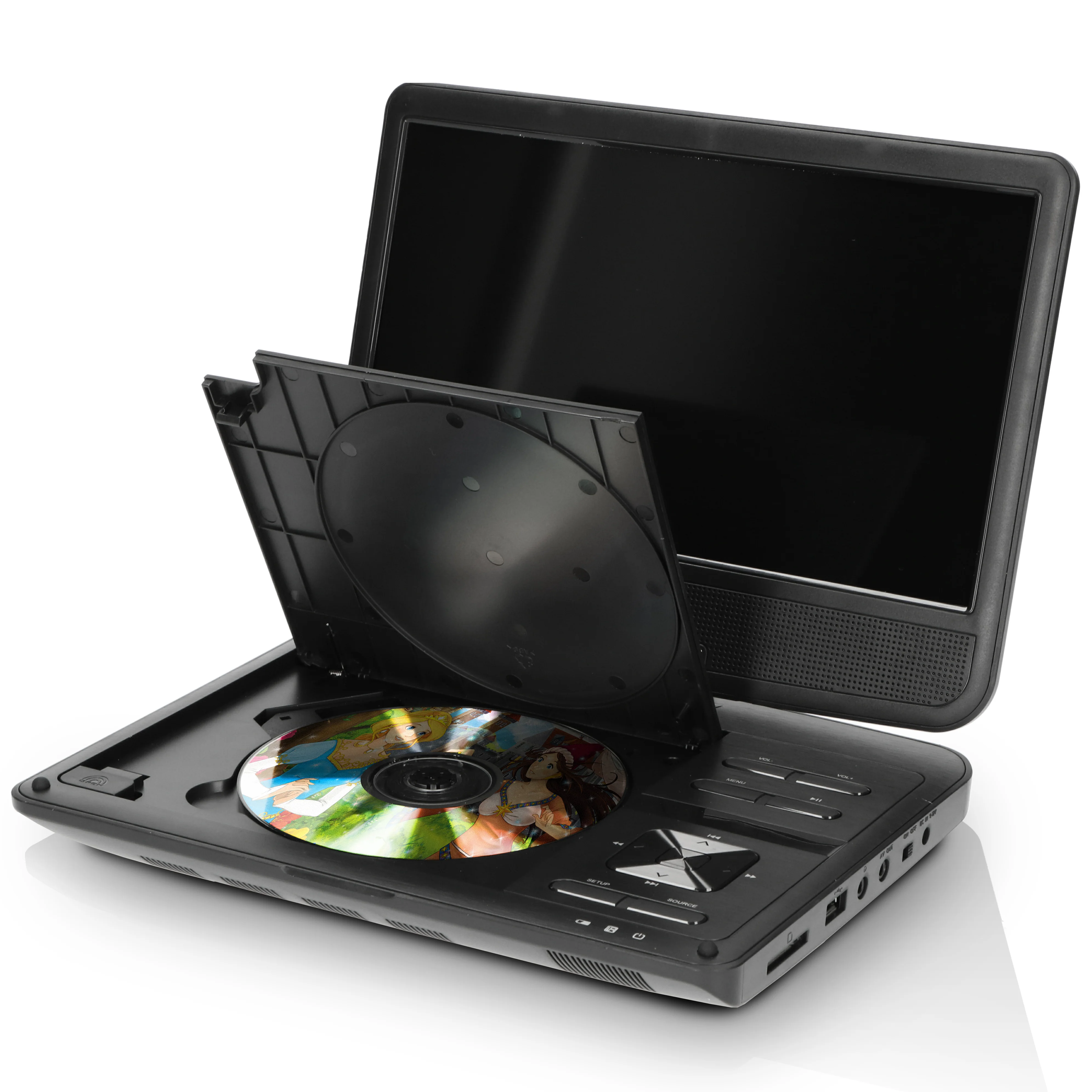 Lenco DVP-1010BK - Lecteur DVD portable de 10 pouces avec connexion USB, casque et dispositif de suspension - Image 5