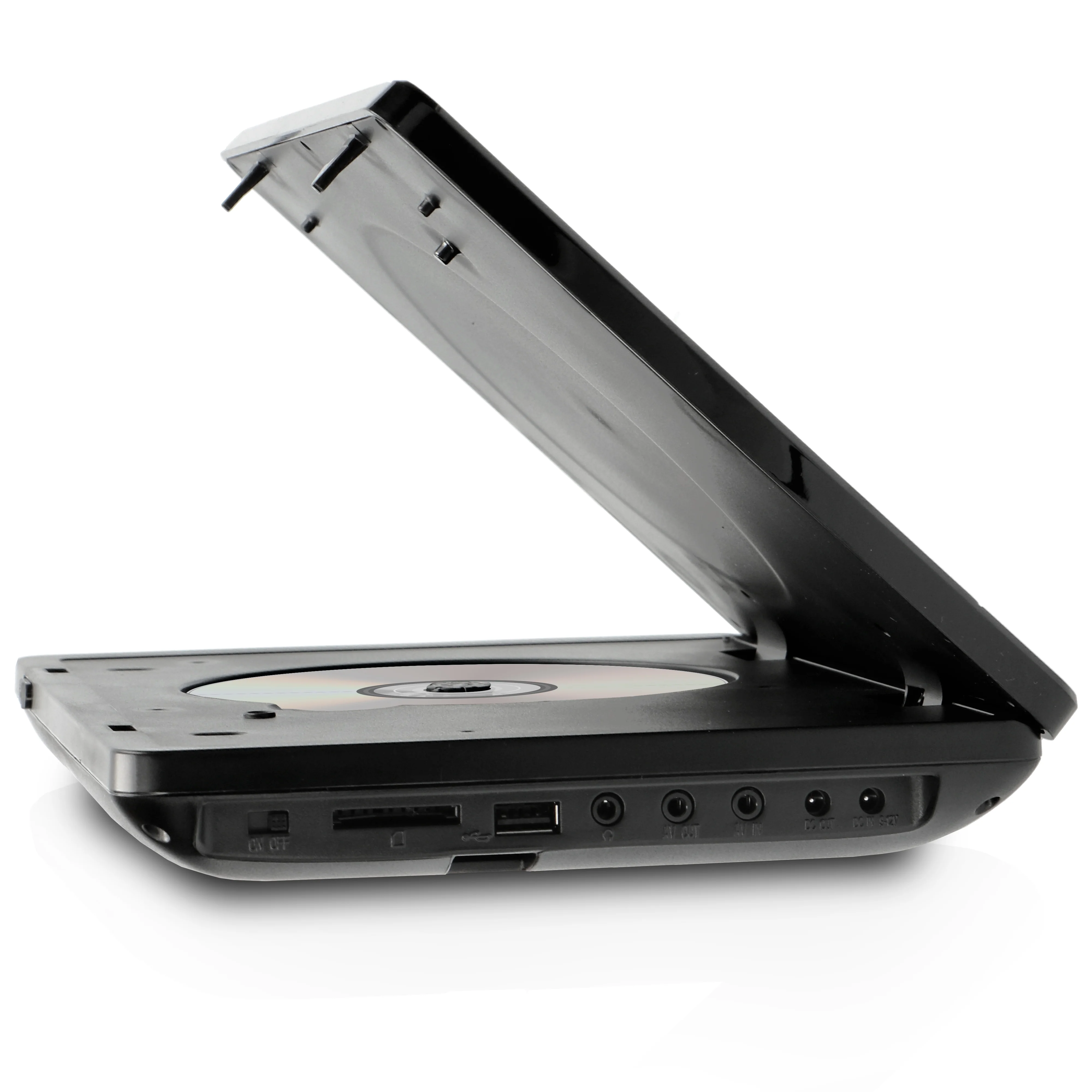 Lenco DVP-1045 - lecteur DVD portable 2 x 10 pouces avec connexion USB, emplacement pour carte SD, pile intégrée, deux casques et deux supports - Noir - Image 4