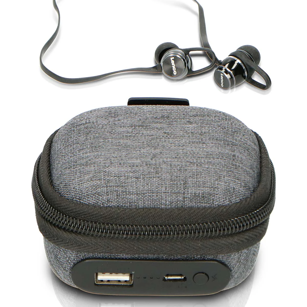 Lenco EPB-160BK - Ecouteurs Bluetooth® résistants à la transpiration avec étui de chargement - Noir - Image 5
