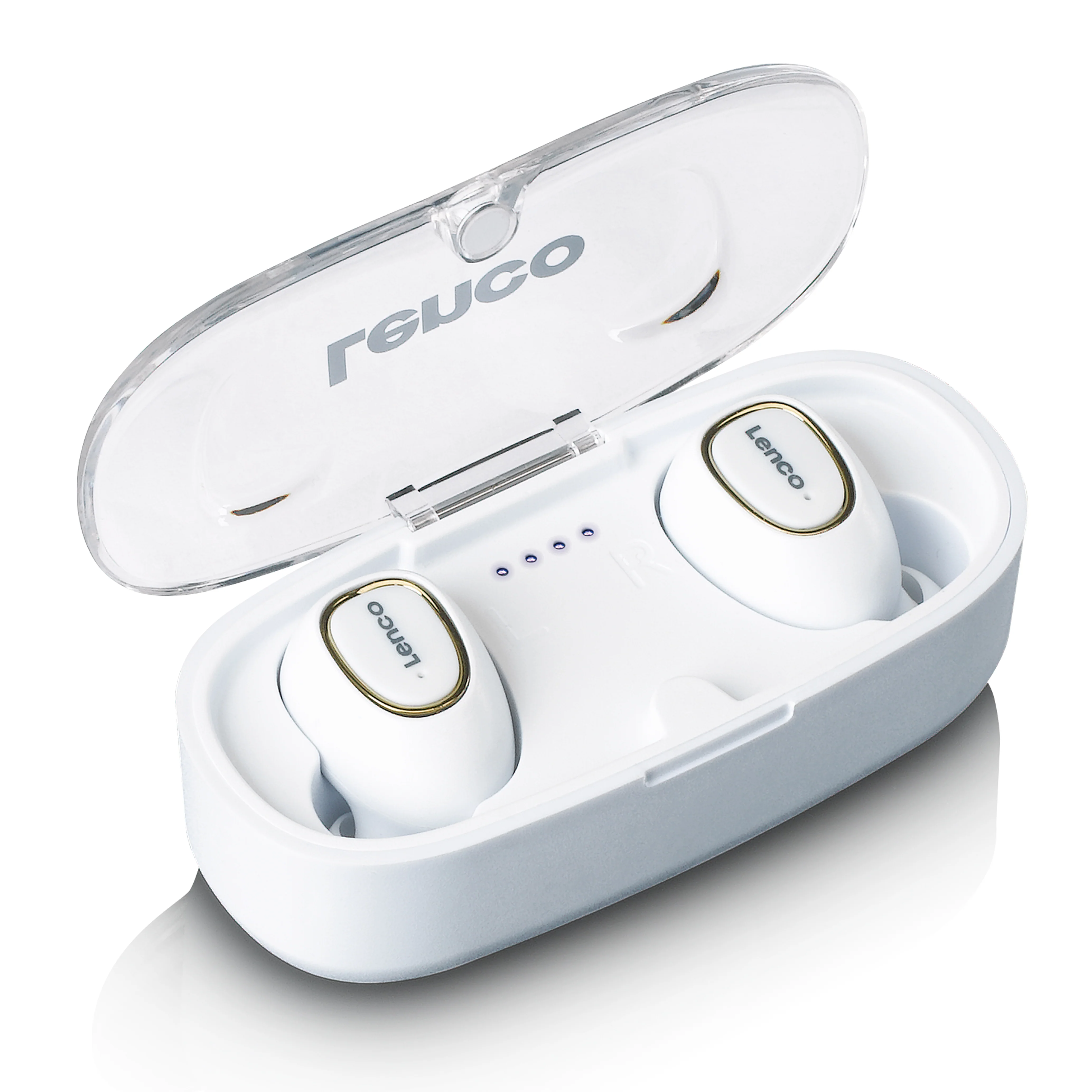 Lenco EPB-410WH - Oreillettes Bluetooth® TWS IPX4 avec boîtier de chargement - Blanc - Image 4