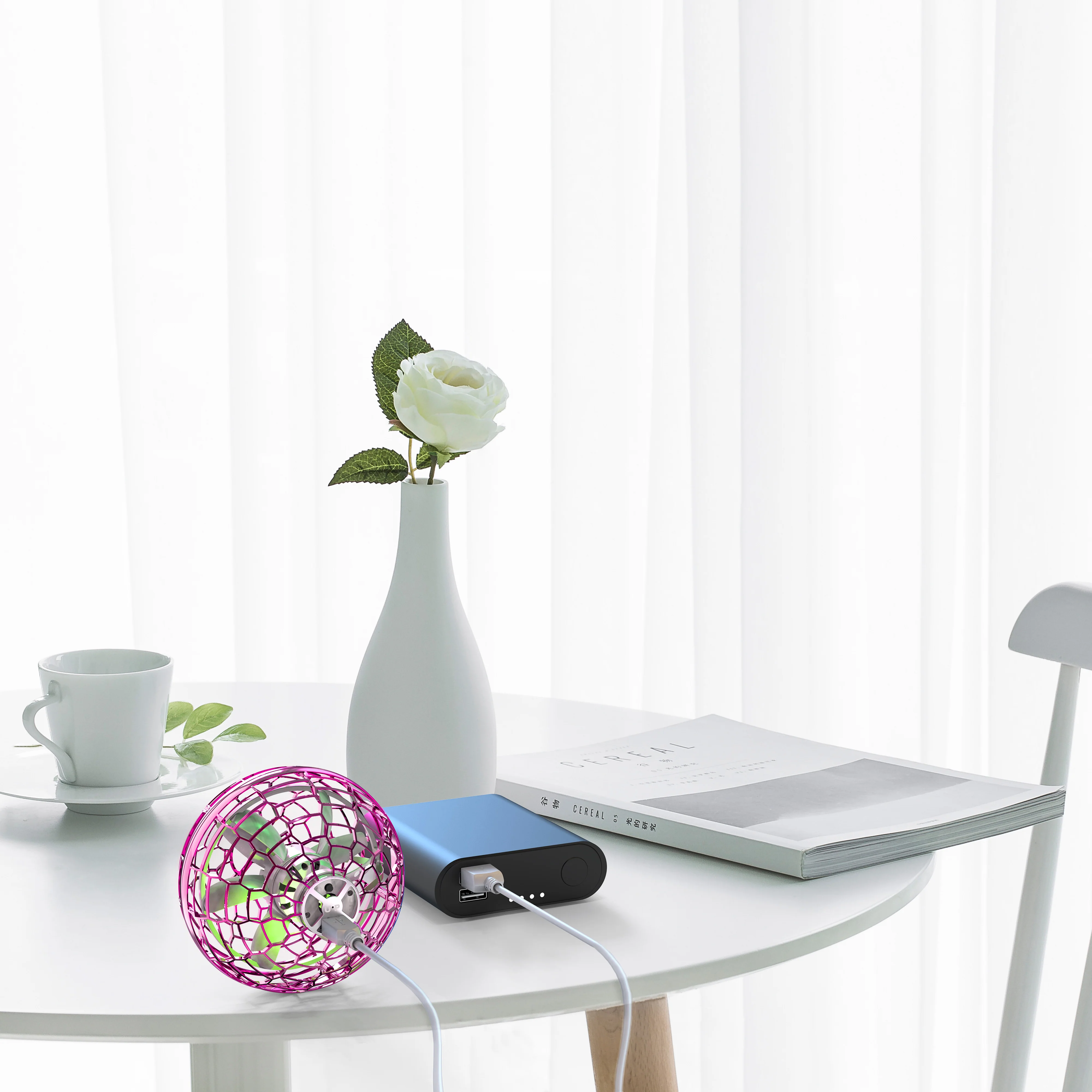 Lenco FLB-007PK - Balle lumineuse volante - Rose - Image 3