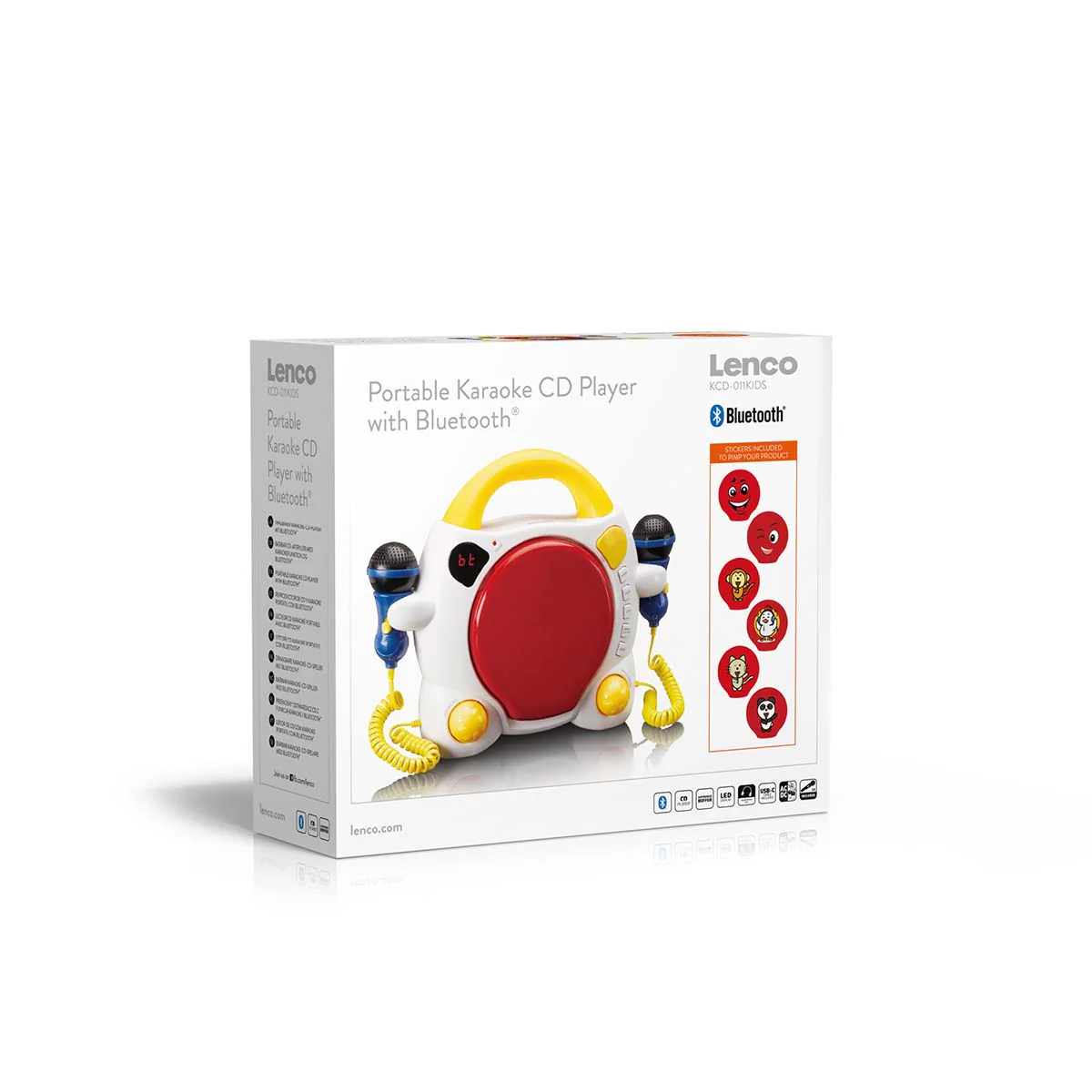 Lenco KCD-011KIDS - Lecteur CD karaoké portable avec Bluetooth® pour enfants - Multicolore - Image 14