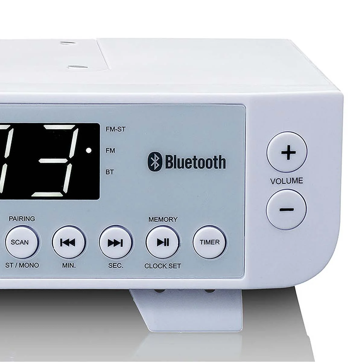 Lenco KCR-100WH - Radio de cuisine FM avec Bluetooth®, éclairage LED et minuteur - Blanc - Image 6