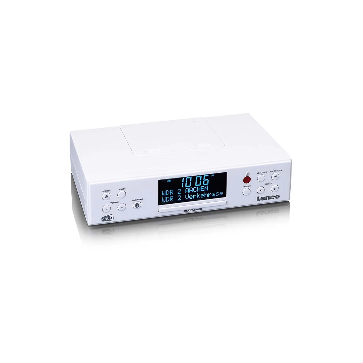 Lenco KCR-190WH - Radio de cuisine DAB+/FM avec Bluetooth®, éclairage LED et minuterie - Blanc - Image 5