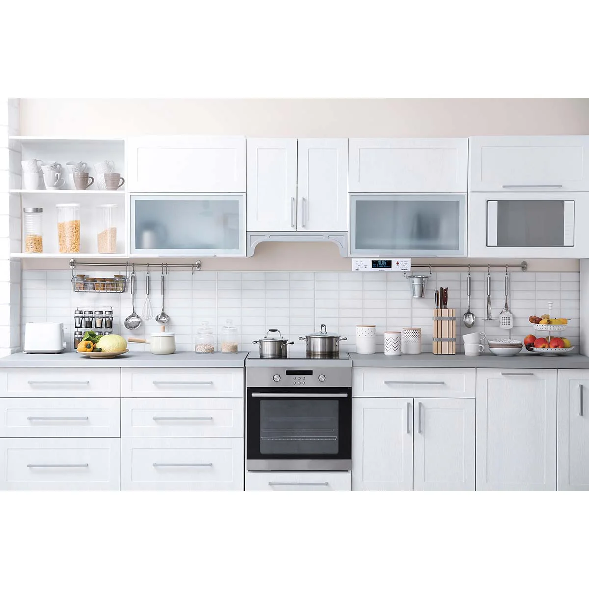 Lenco KCR-190WH - Radio de cuisine DAB+/FM avec Bluetooth®, éclairage LED et minuterie - Blanc - Image 9