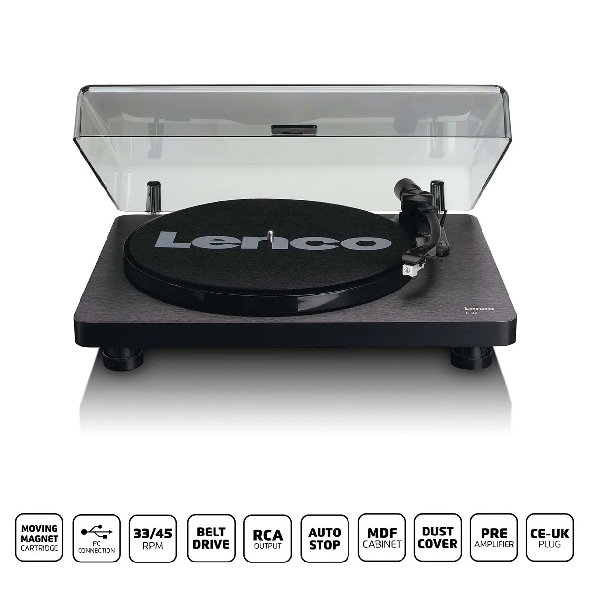 Lenco L-30BK - Platine avec encodage USB/PC - Noir - Image 11
