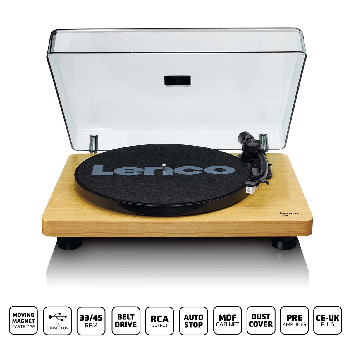 Lenco L-30WD - Platine avec encodage USB/PC - Bois - Image 11