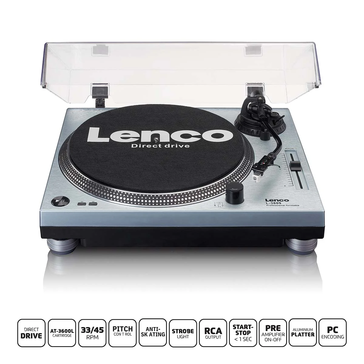 Lenco - L-3809ME - Platine à entraînement direct avec encodage USB/PC - Image 13
