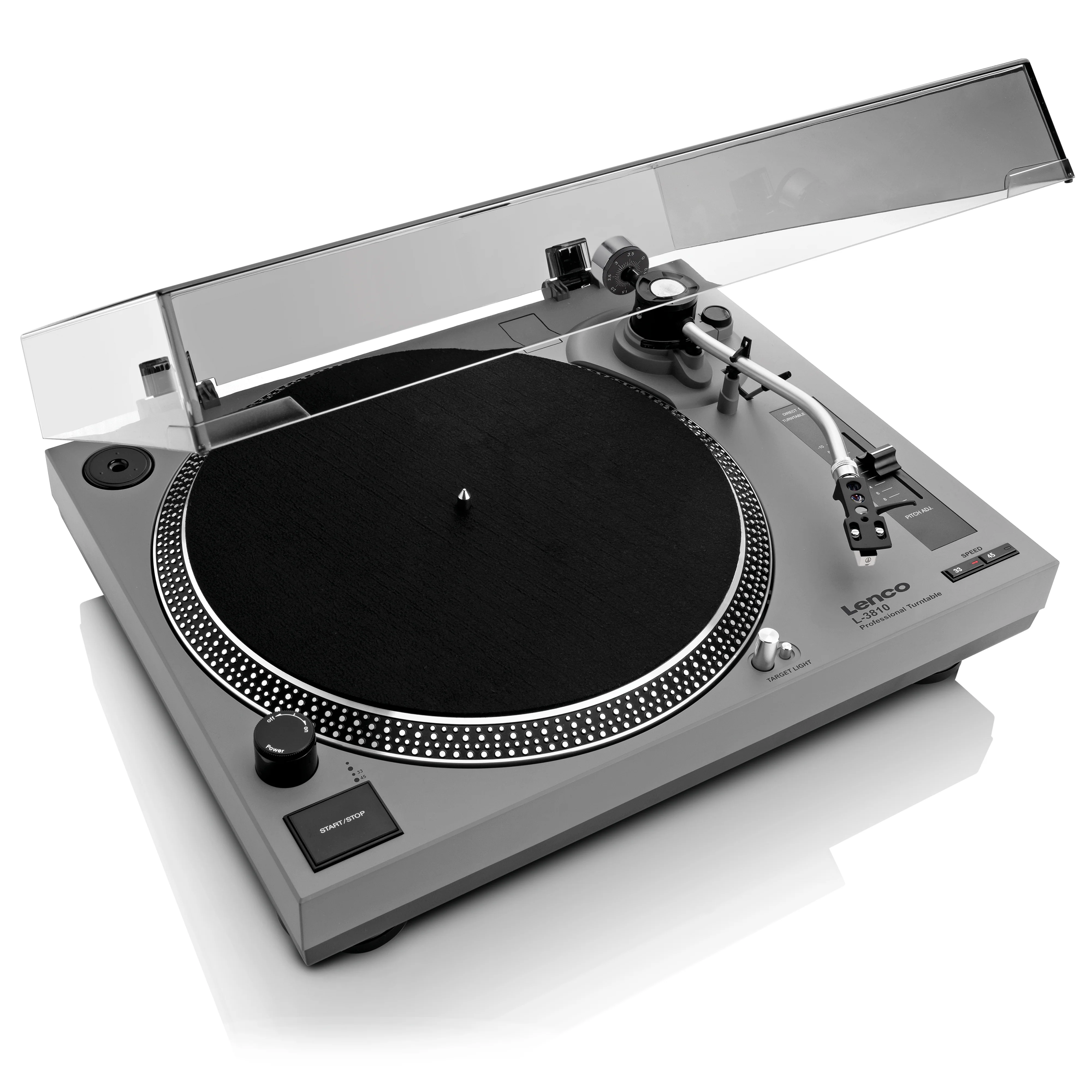 Lenco L-3810GY - Platine à entraînement direct avec encodage USB/PC - Gris - Image 3
