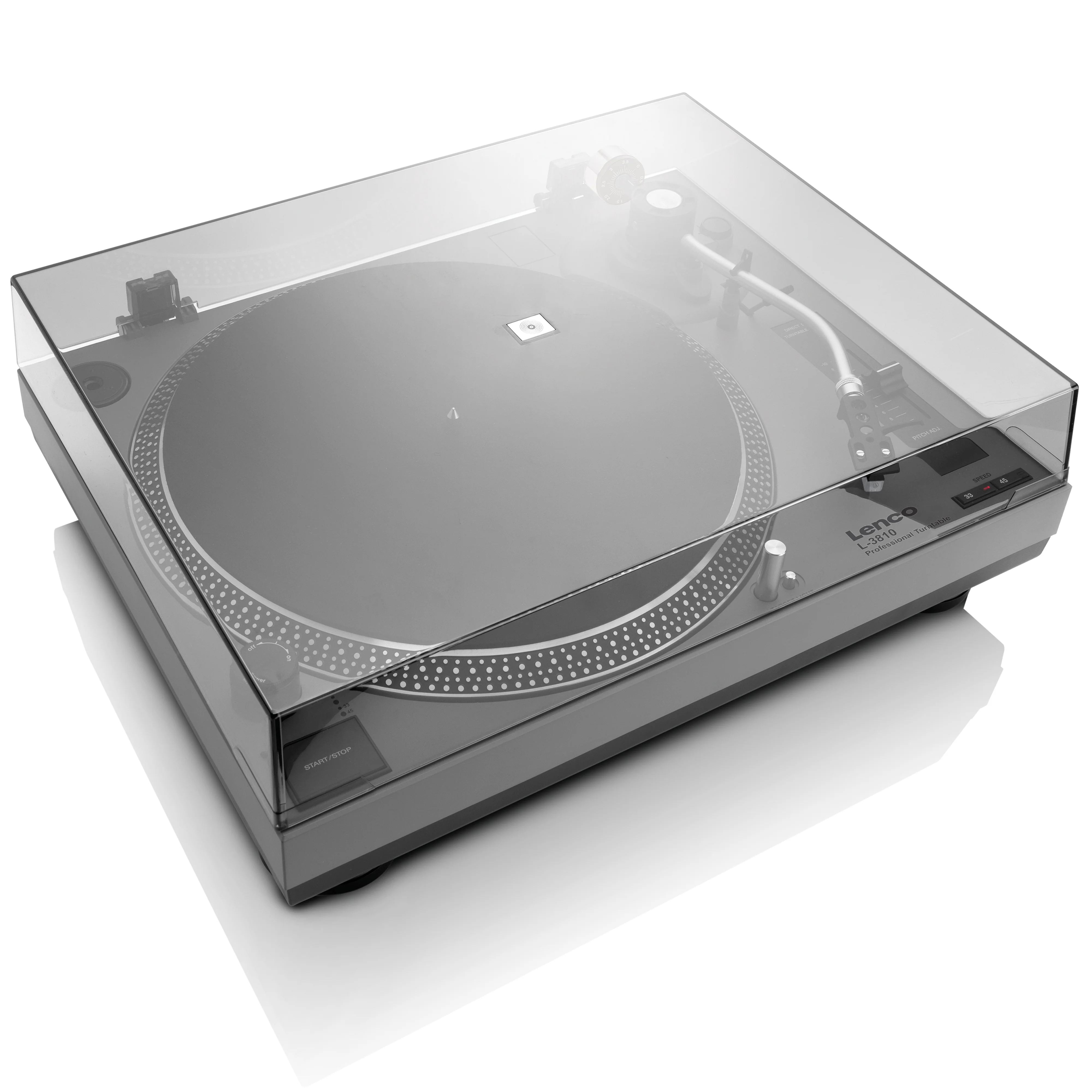 Lenco L-3810GY - Platine à entraînement direct avec encodage USB/PC - Gris - Image 4
