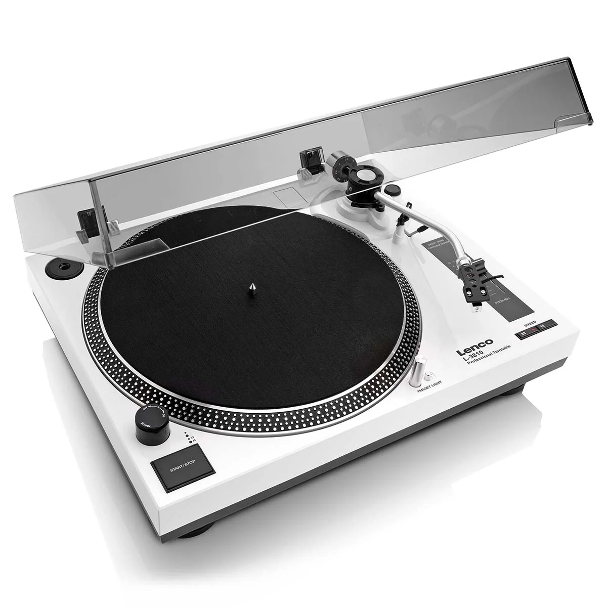 Lenco L-3810WH - Platine à entraînement direct avec encodage USB/PC - Blanc - Image 3