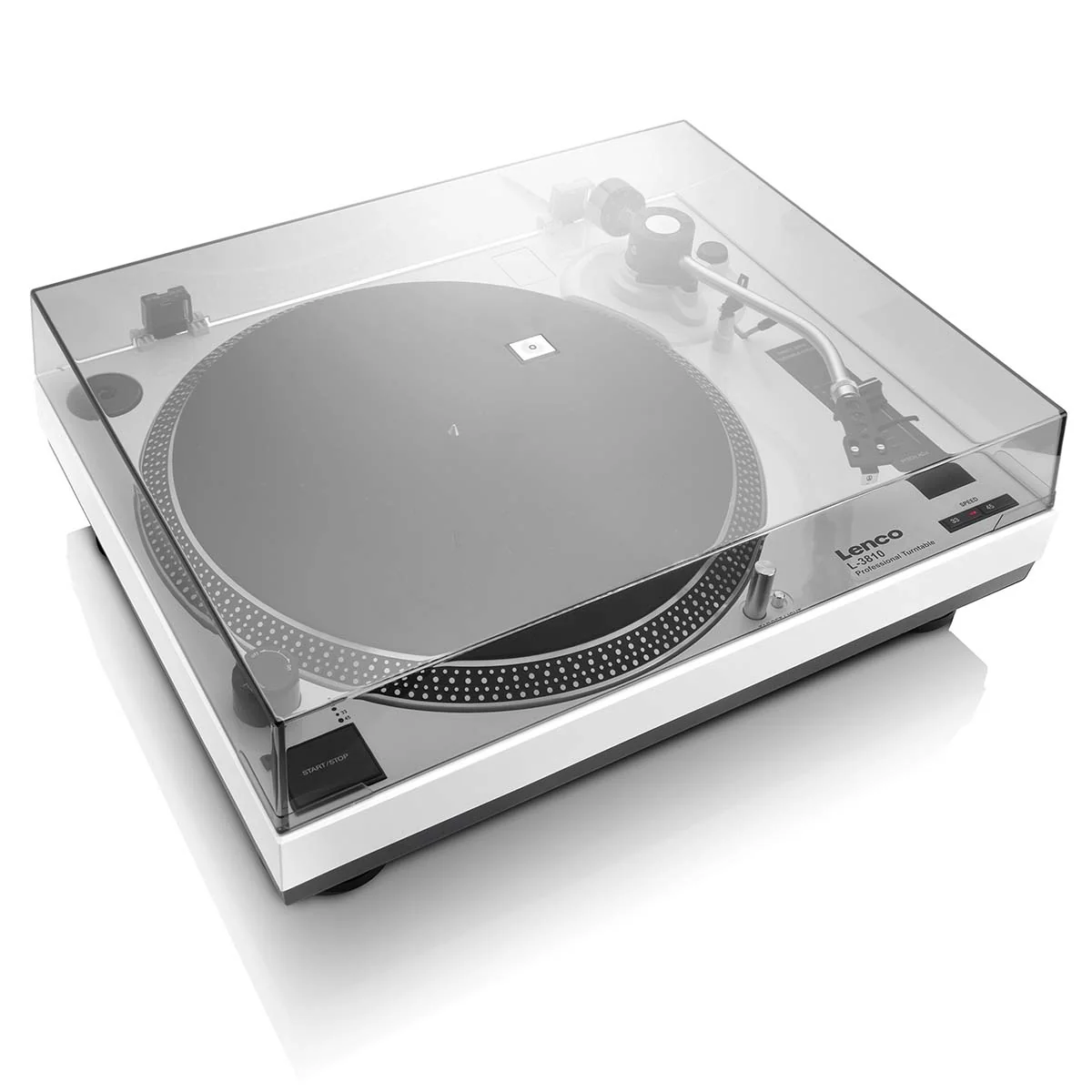 Lenco L-3810WH - Platine à entraînement direct avec encodage USB/PC - Blanc - Image 4