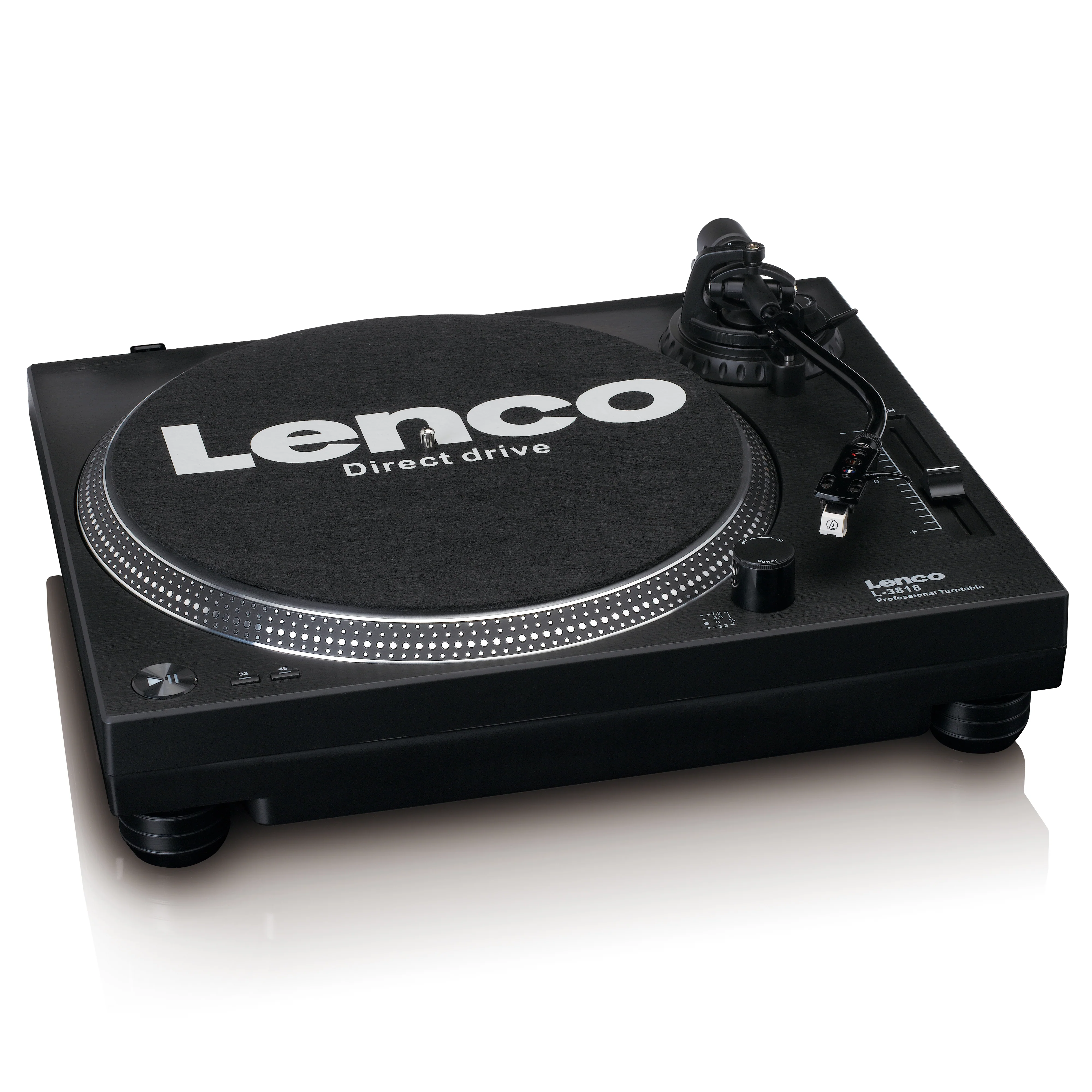 Lenco L-3818BK - Tourne-disque à entraînement direct avec encodage USB/PC - Noir - Image 8