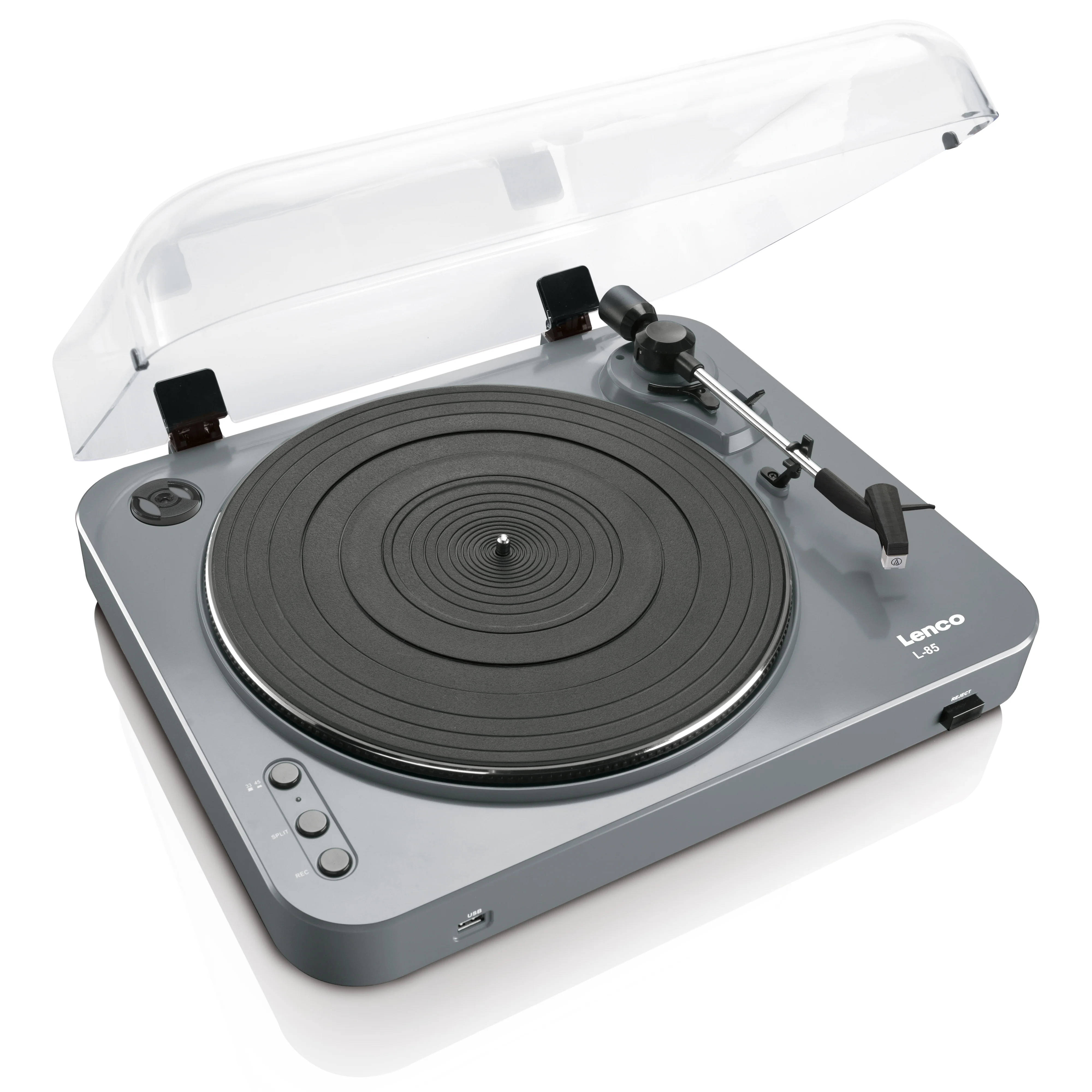 Lenco L-85 Grey - Platine avec encodage USB direct - Gris - Image 3