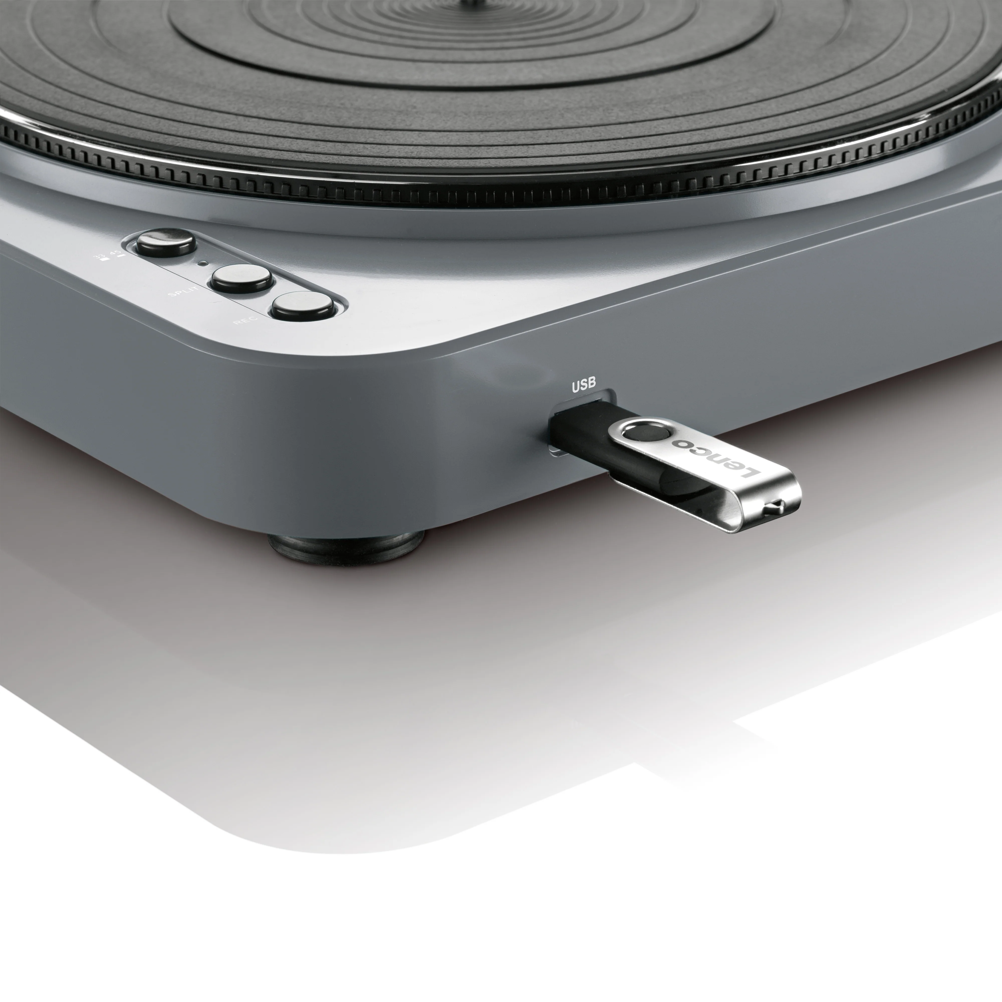 Lenco L-85 Grey - Platine avec encodage USB direct - Gris - Image 5