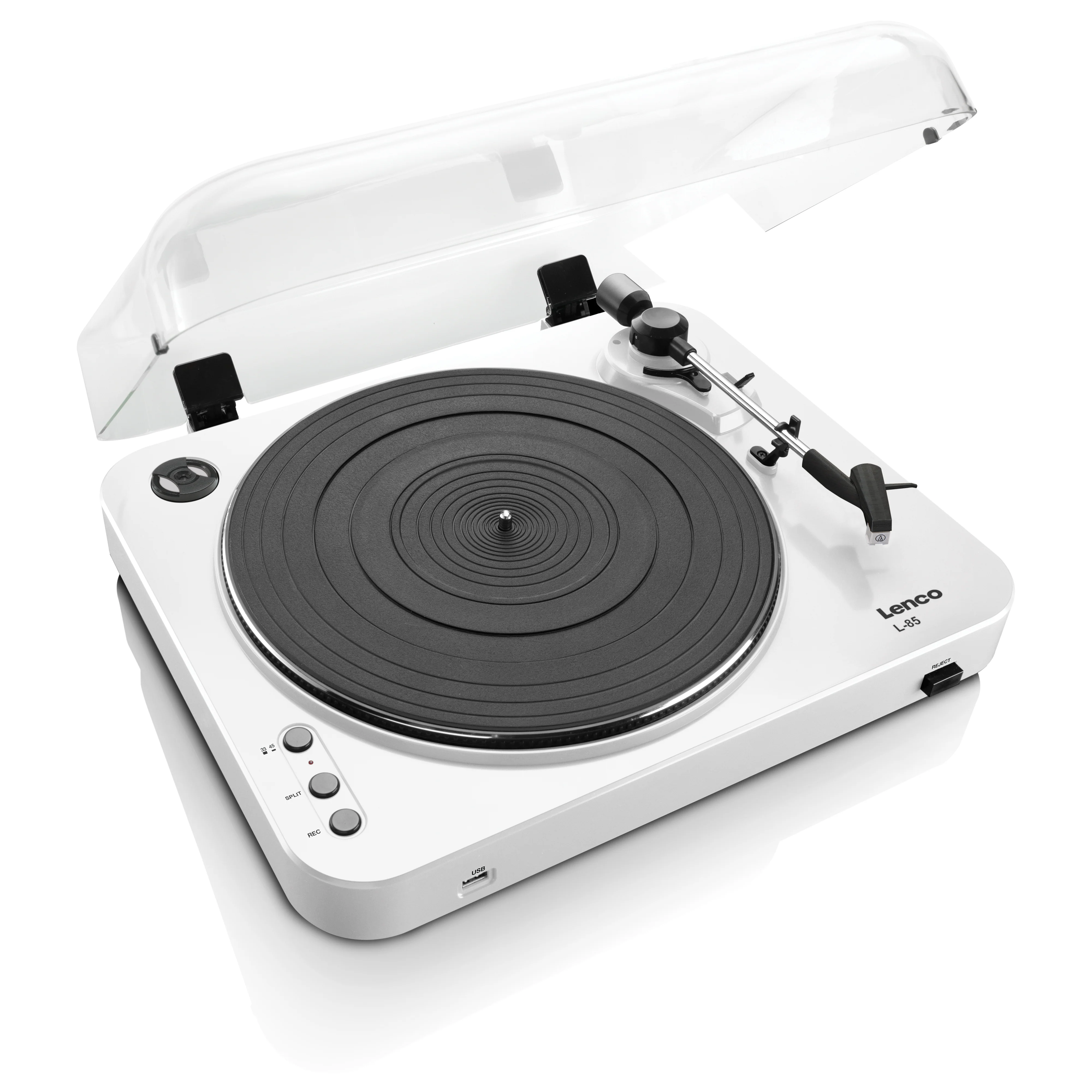 Lenco L-85 White - Platine avec encodage USB direct - Blanc - Image 3