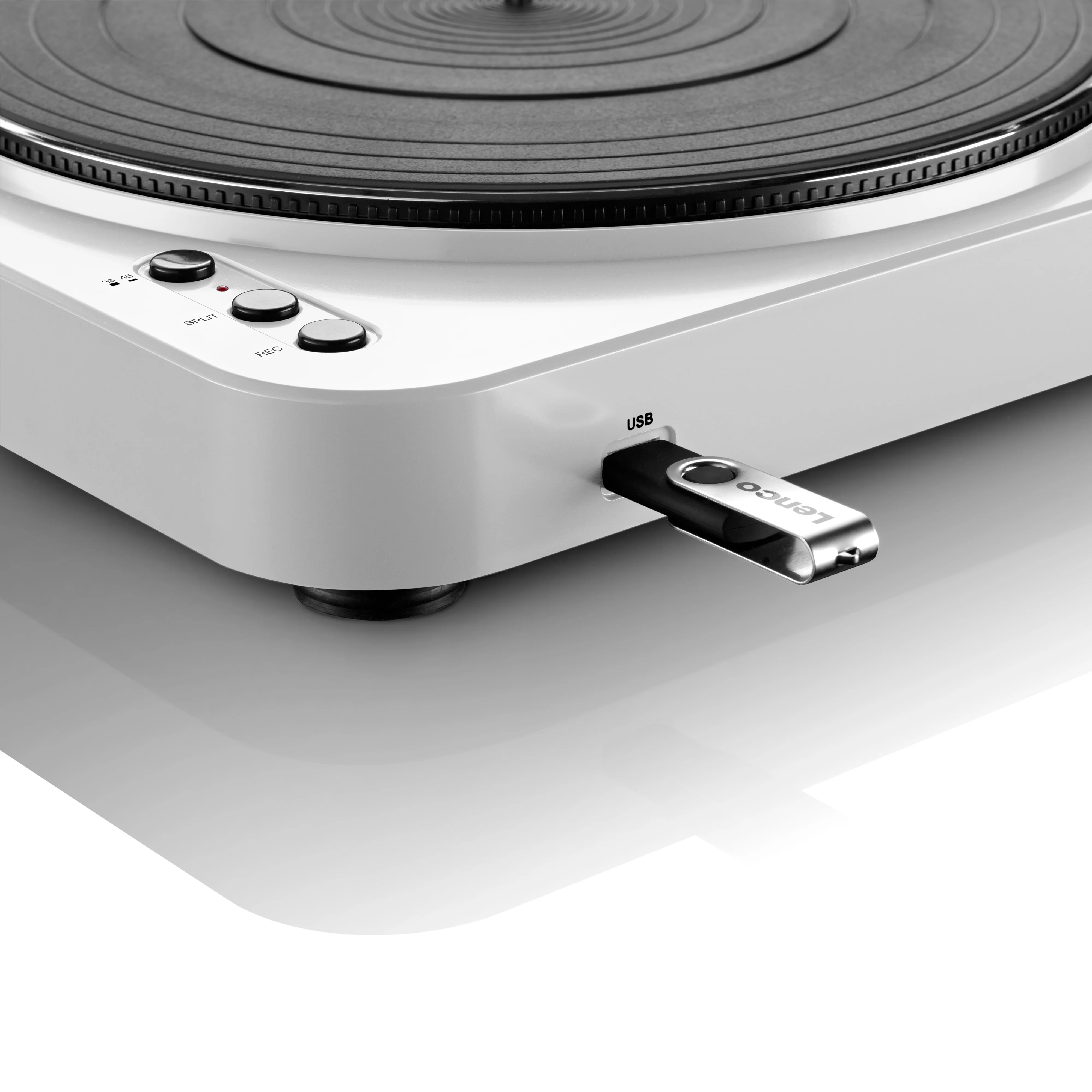 Lenco L-85 White - Platine avec encodage USB direct - Blanc - Image 5