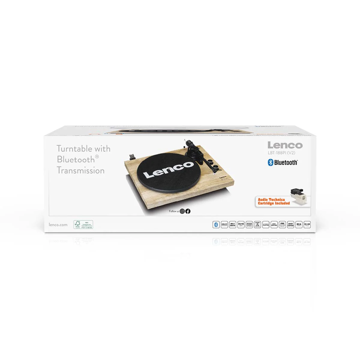 Lenco LBT-188PI - Platine avec transmission Bluetooth®, bois - Image 14