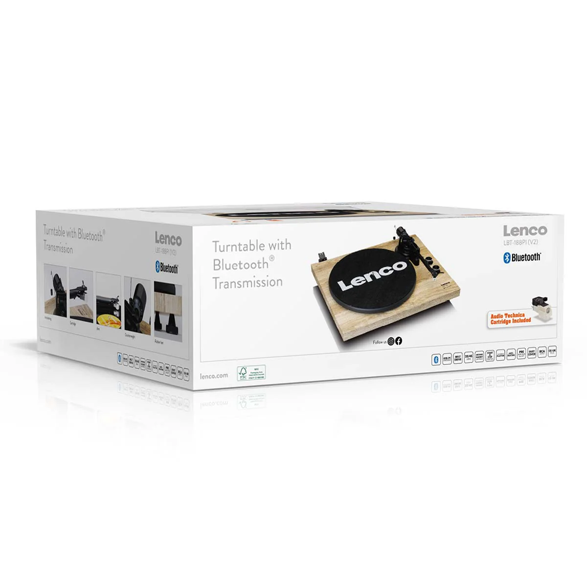 Lenco LBT-188PI - Platine avec transmission Bluetooth®, bois - Image 16
