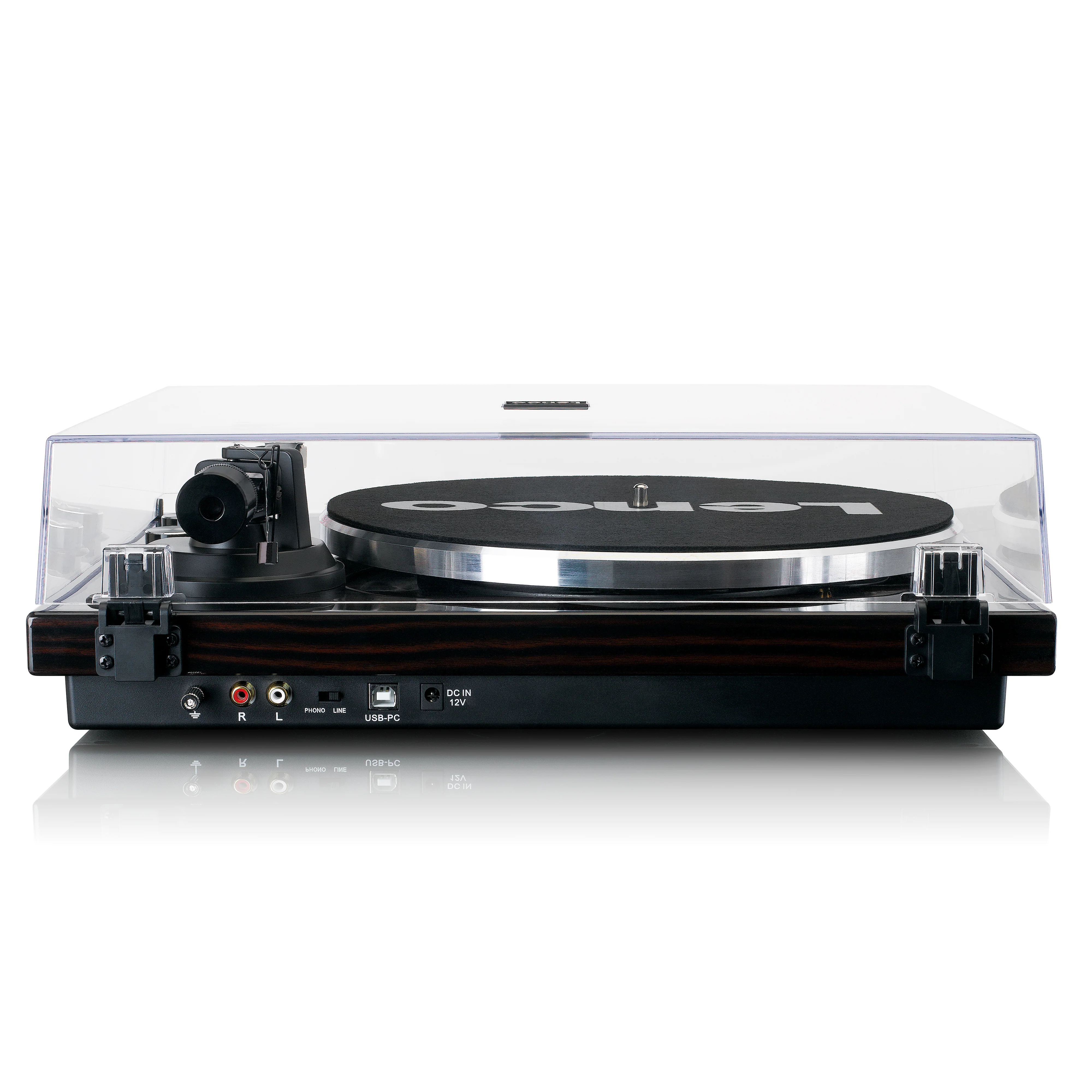 Lenco LBT-189WA - Platine avec transmission Bluetooth®, marron foncé - Image 3