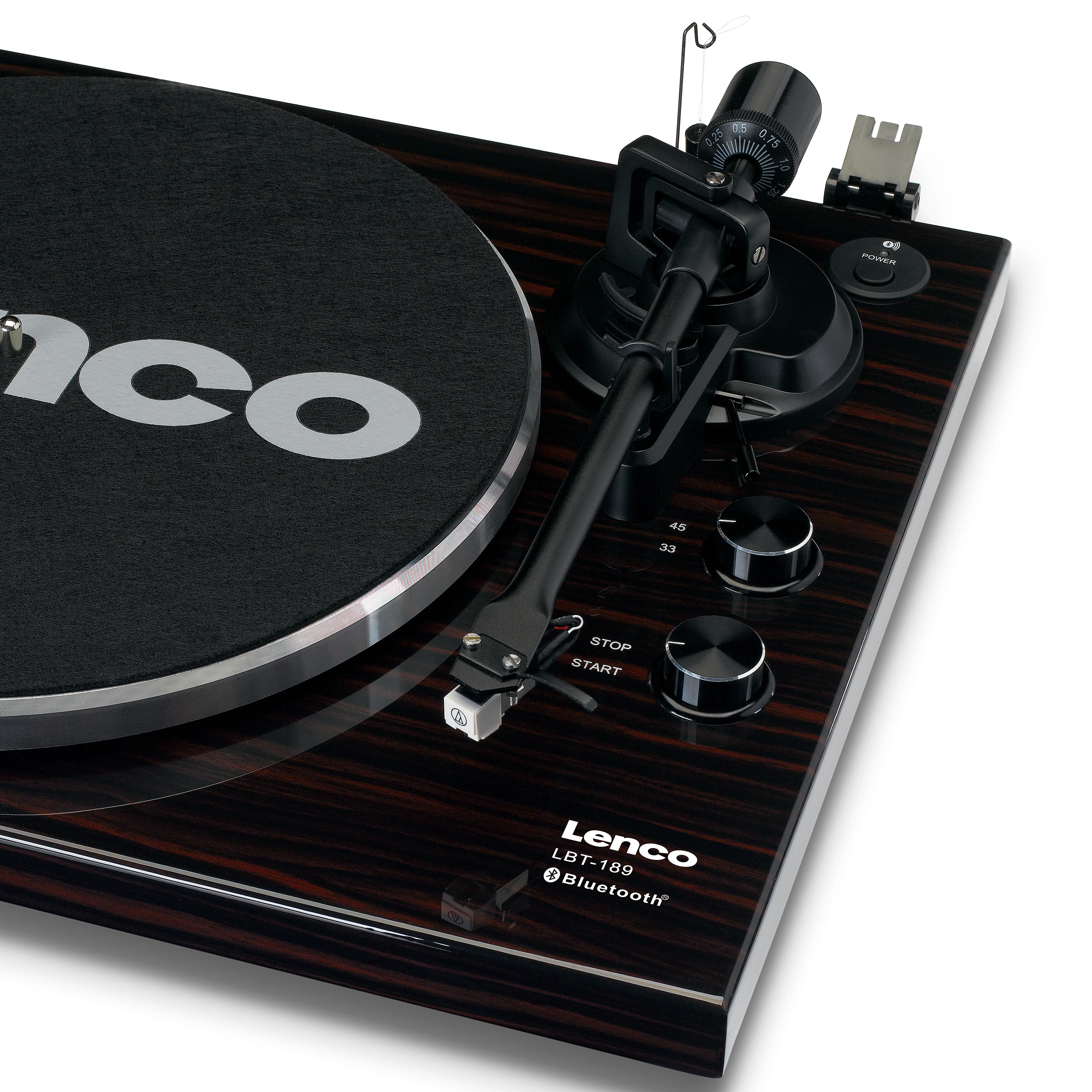 Lenco LBT-189WA - Platine avec transmission Bluetooth®, marron foncé - Image 6