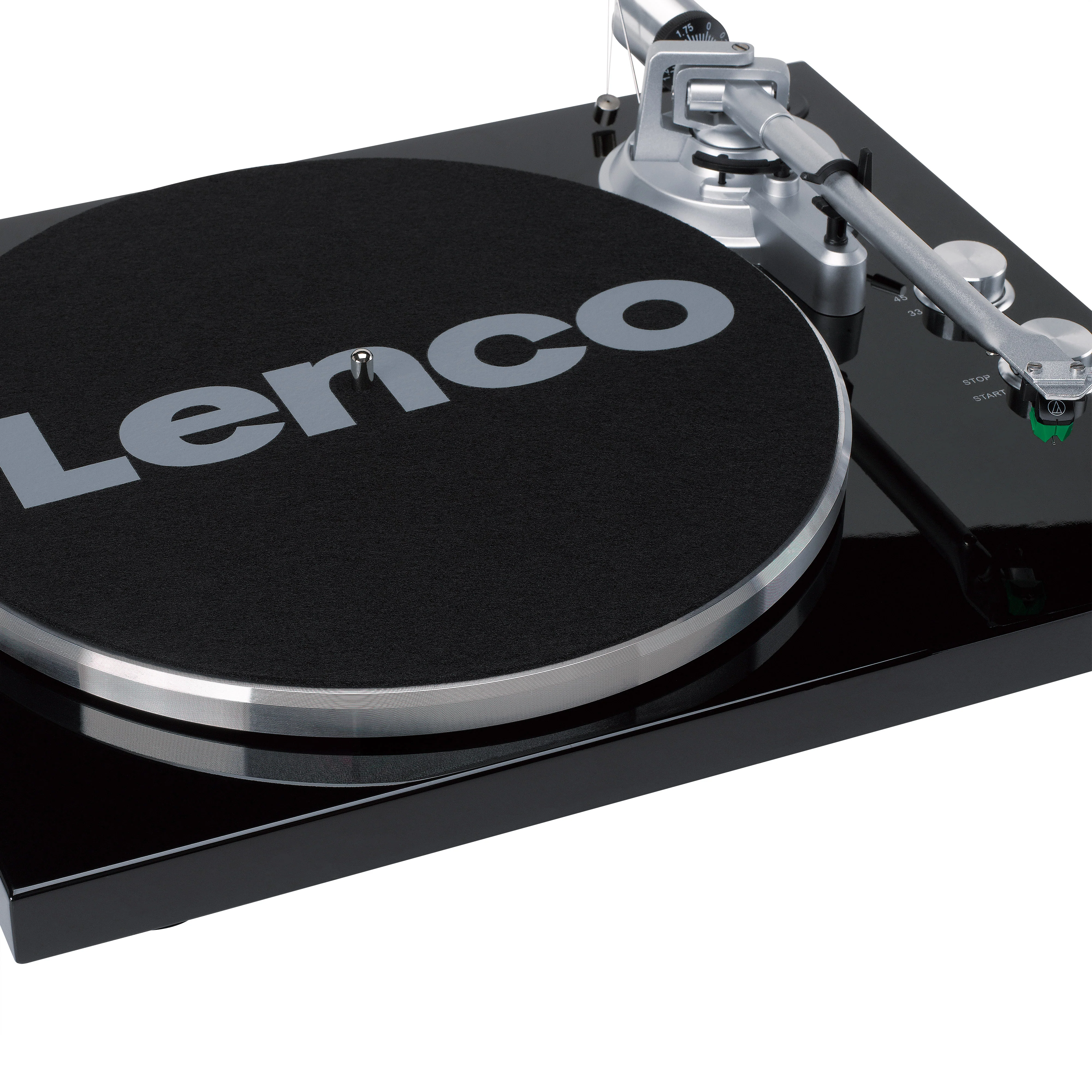 Lenco LBT-215BK - Platine vinyle avec Bluetooth® et plateau tournant, bras de lecture et contrepoids en métal - Couleur Piano Black exclusive - Image 14