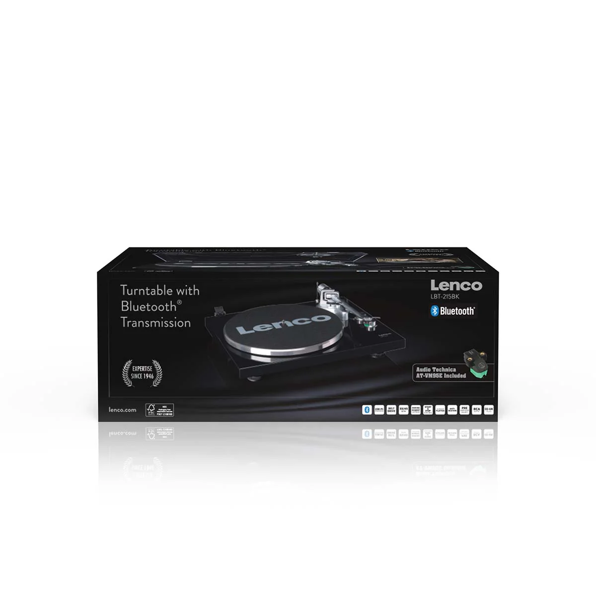 Lenco LBT-215BK - Platine vinyle avec Bluetooth® et plateau tournant, bras de lecture et contrepoids en métal - Couleur Piano Black exclusive - Image 20