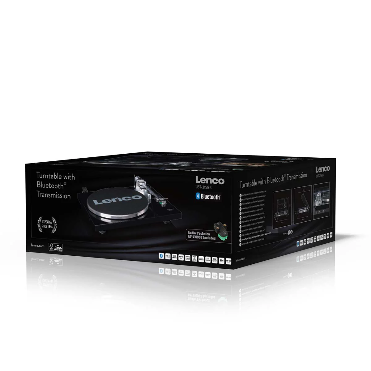 Lenco LBT-215BK - Platine vinyle avec Bluetooth® et plateau tournant, bras de lecture et contrepoids en métal - Couleur Piano Black exclusive - Image 21